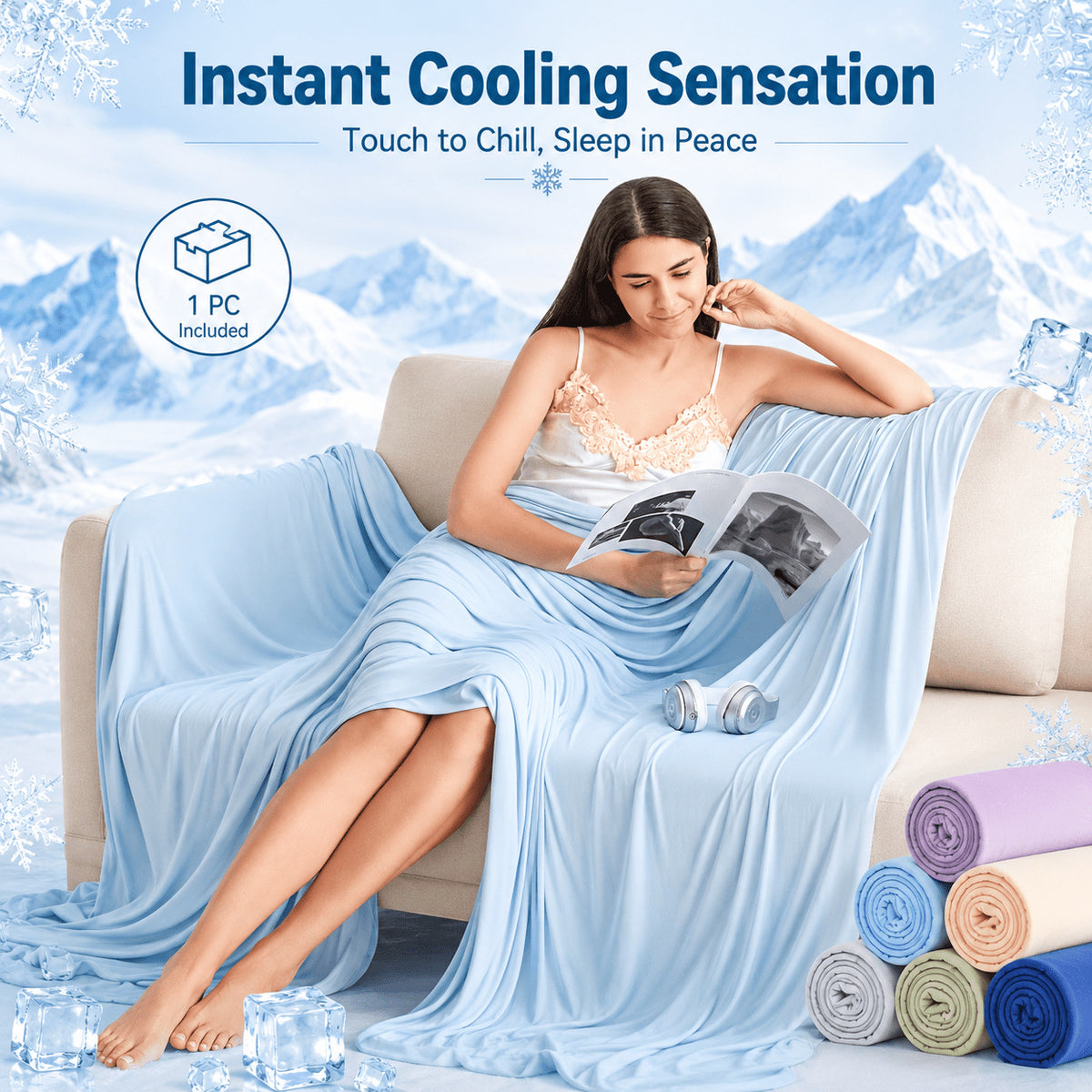 Cooling blanket fabric detail