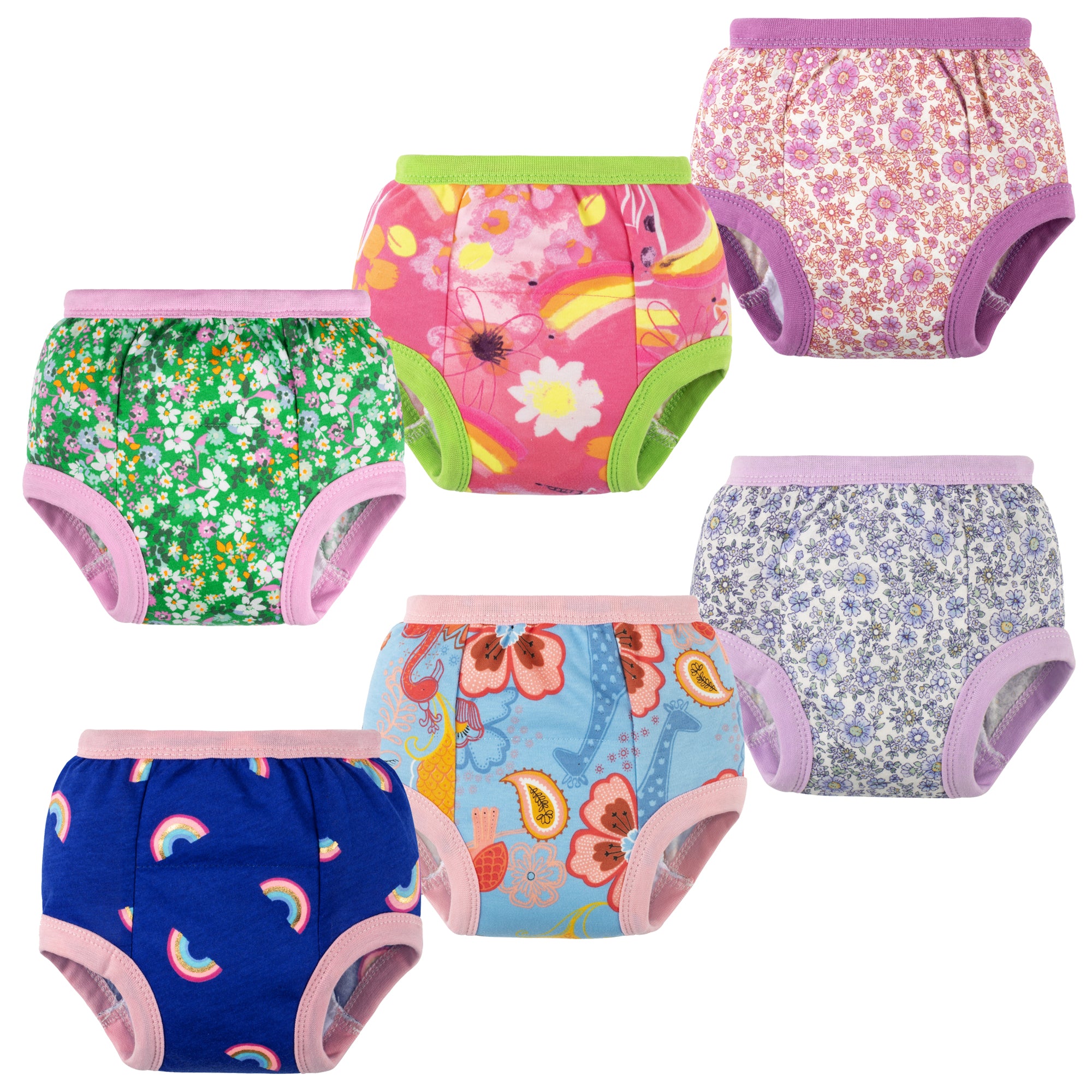 BIG ELEPHANT Training Pants for Girls 6 Packs