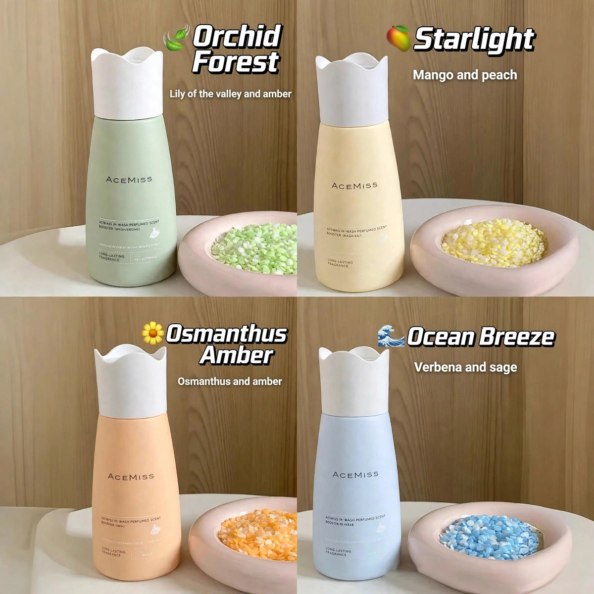 Four scents to choose from
