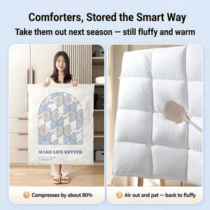 Comforters, stored the smart way