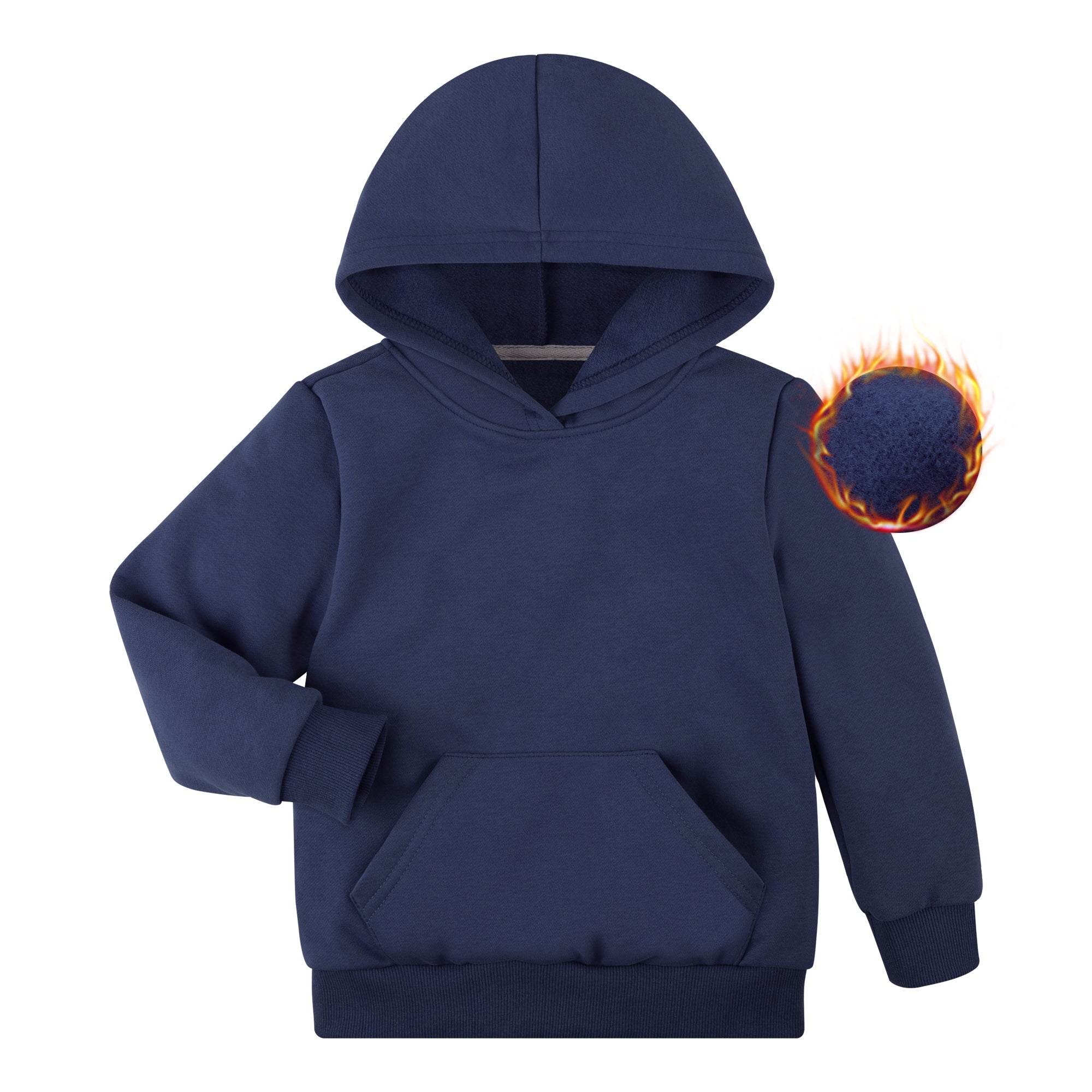 BIG ELEPHANT Boys' and Girls' Fleece Pullover Hoodie – Warm Long Sleeve Hooded Sweatshirt with Front Pocket for Kids
