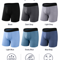 Men’s Boxer Briefs 6 Pack, Soft Stretch Trunks with Wide Waistband and Front Fly