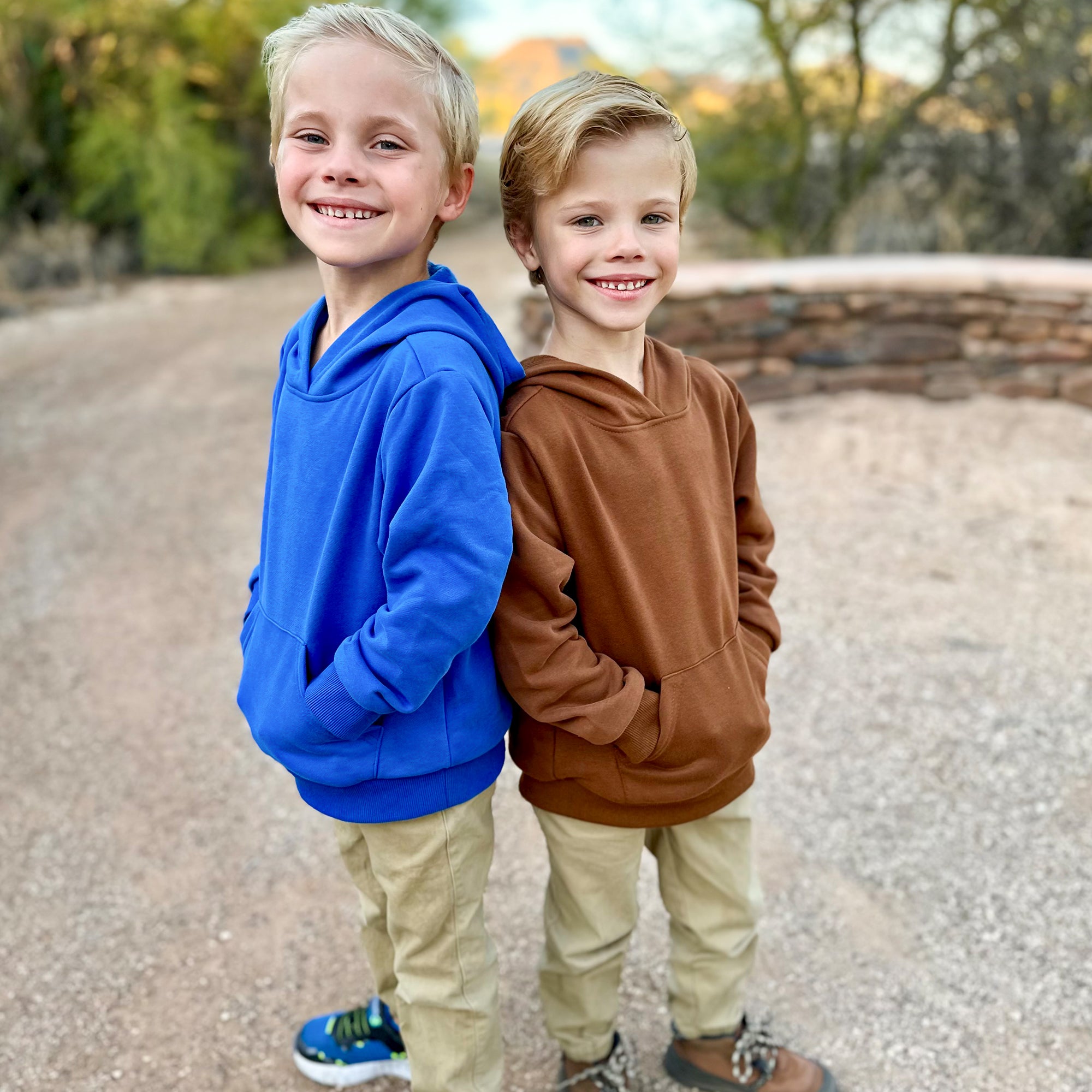 BIG ELEPHANT Boys' and Girls' Fleece Pullover Hoodie – Warm Long Sleeve Hooded Sweatshirt with Front Pocket for Kids
