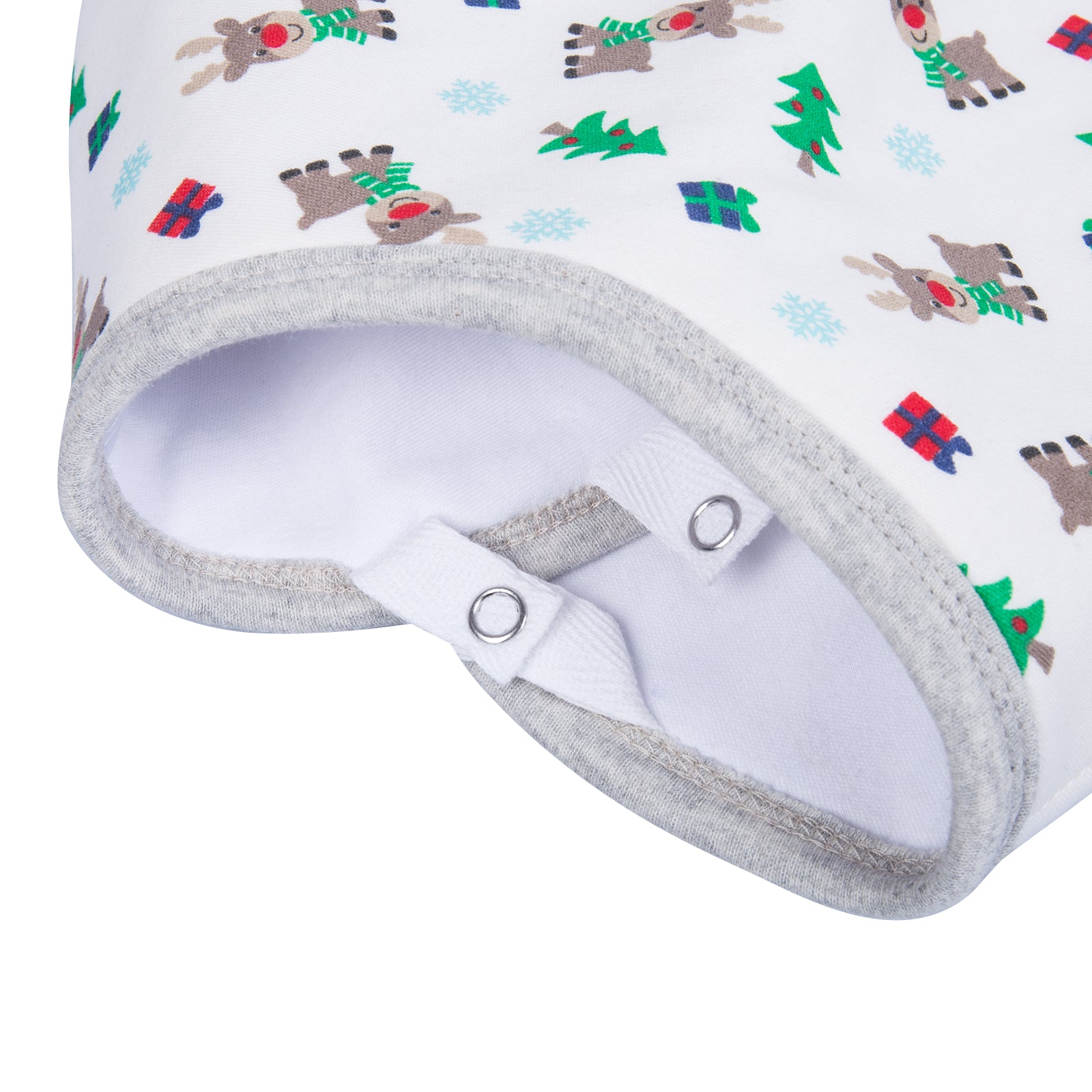 BIG ELEPHANT 4-Pack Baby Bibs and 4-Pack Burp Cloths with Christmas Designs – Soft and Absorbent Burp Rags for Boys and Girls