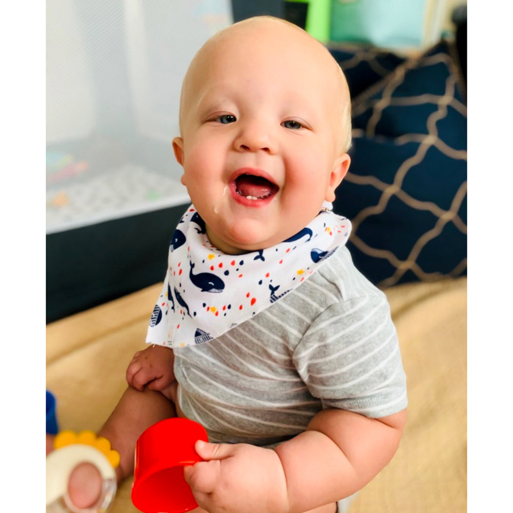 BIG ELEPHANT 6pcs/7pcs Baby Bibs – Soft Cotton Drool Bibs for Teething and Drooling Babies, Suitable for 0-36 Months