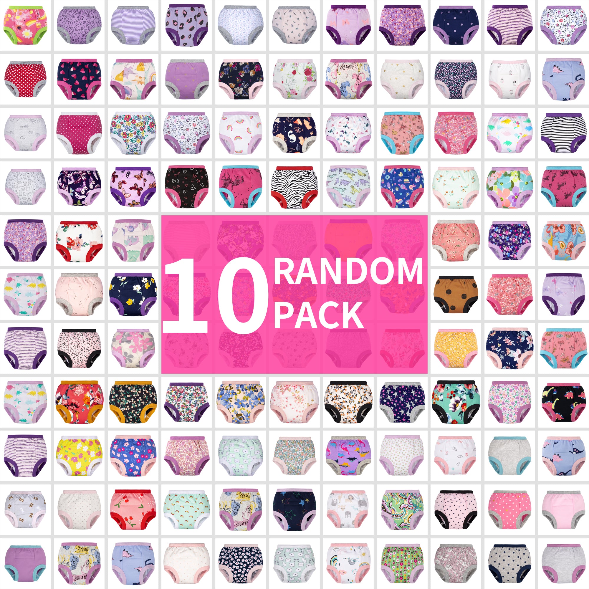 BIG ELEPHANT 10-Pcs Potty Training Underwear for Boys, Random Color