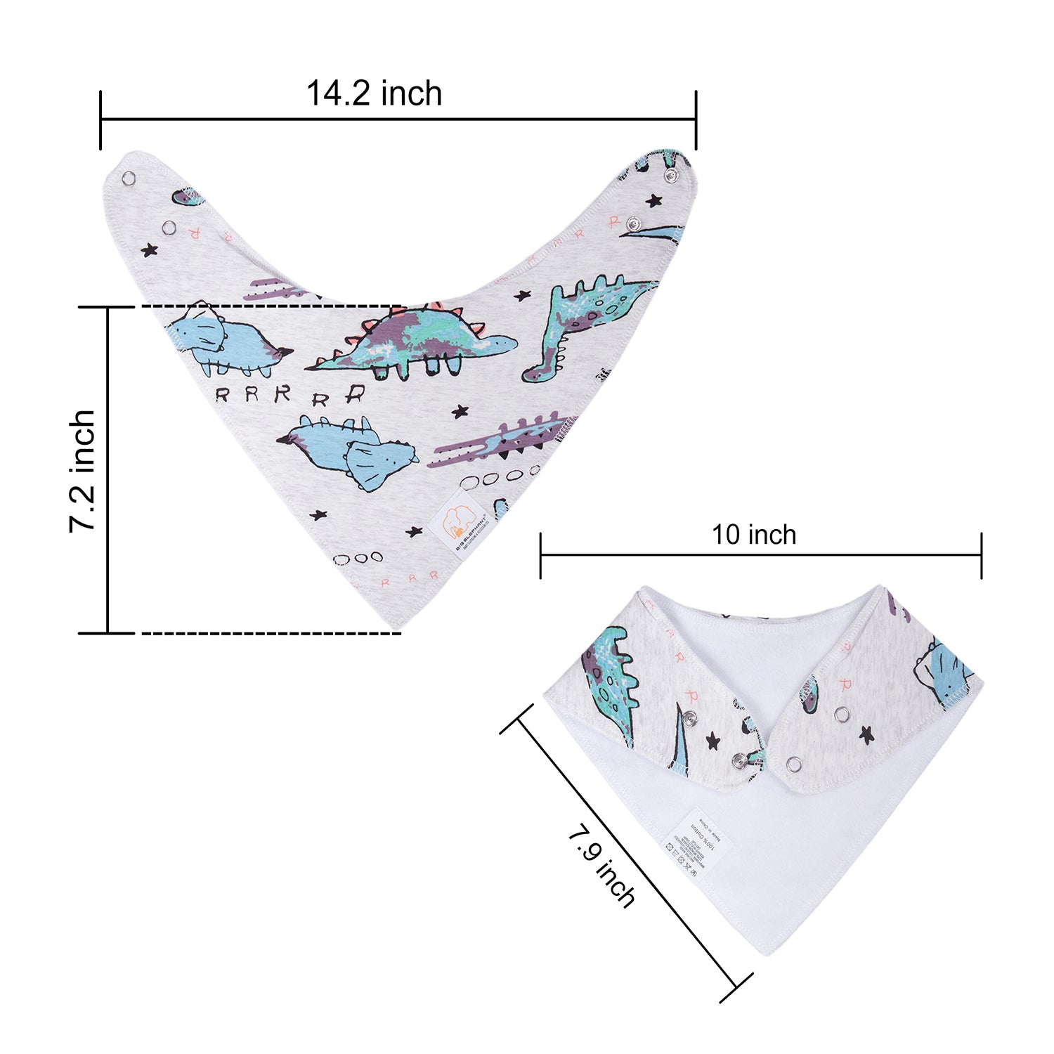 BIG ELEPHANT 6pcs/7pcs Baby Bibs – Soft Cotton Drool Bibs for Teething and Drooling Babies, Suitable for 0-36 Months