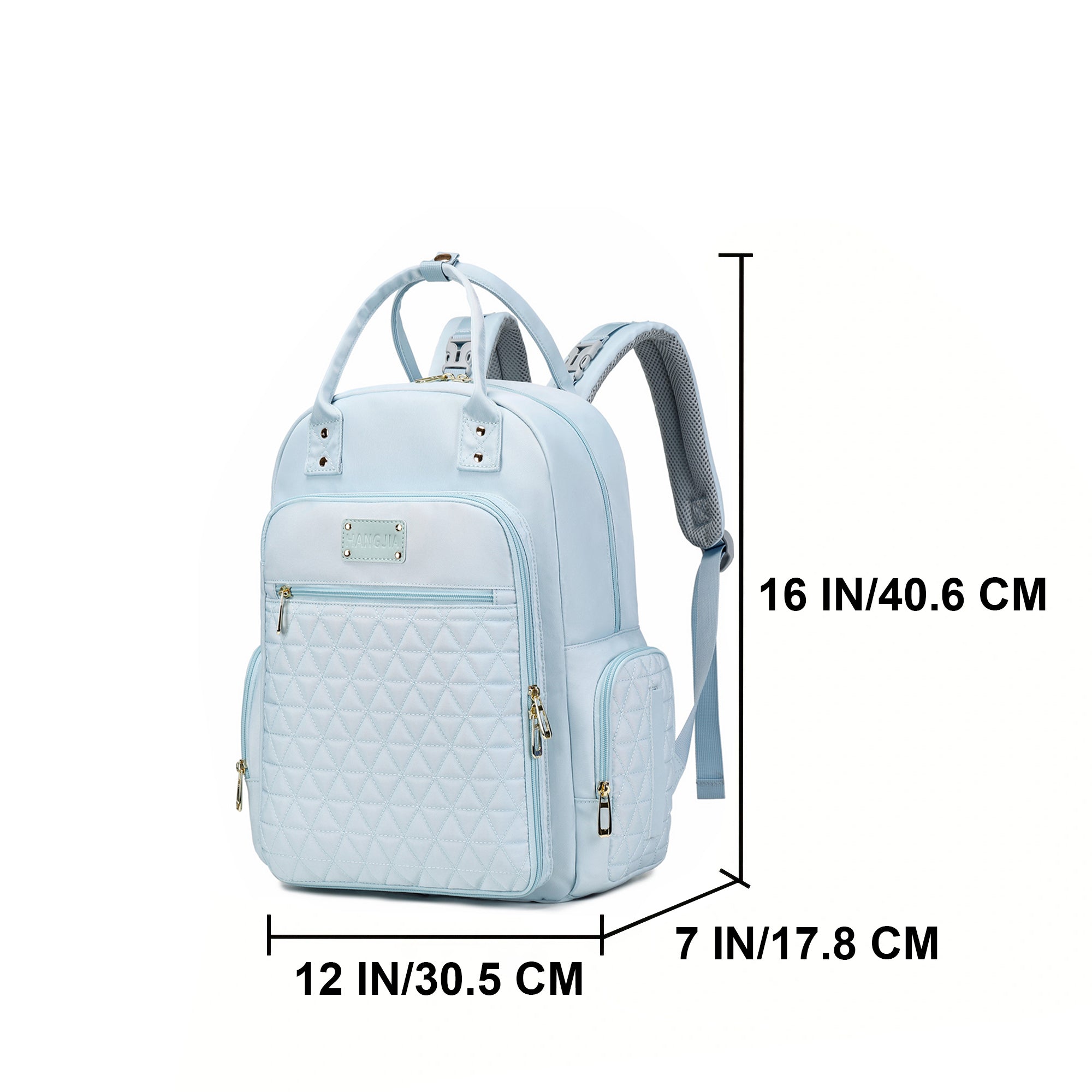 Multifunction Baby Diaper Bag Backpack, Travel Maternity Nappy Bag for Moms, 12x7x16 Inches