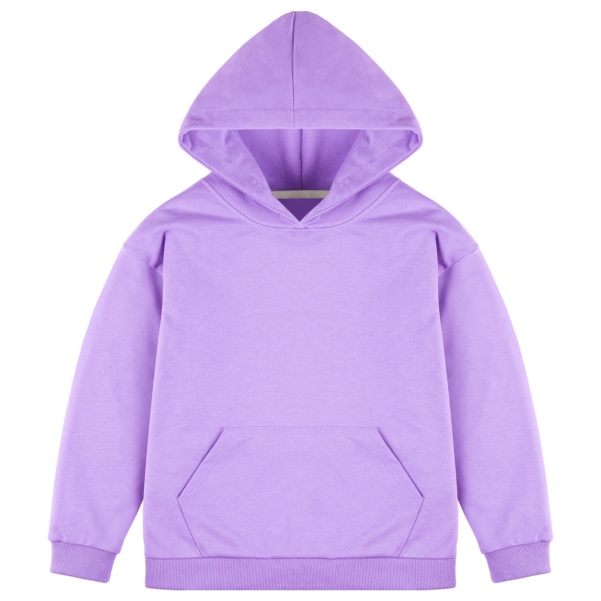 BIG ELEPHANT Boys’ and Girls’ Lightweight 100% Cotton Hooded Sweatshirt with Pocket – Long Sleeve for School & Everyday Wear
