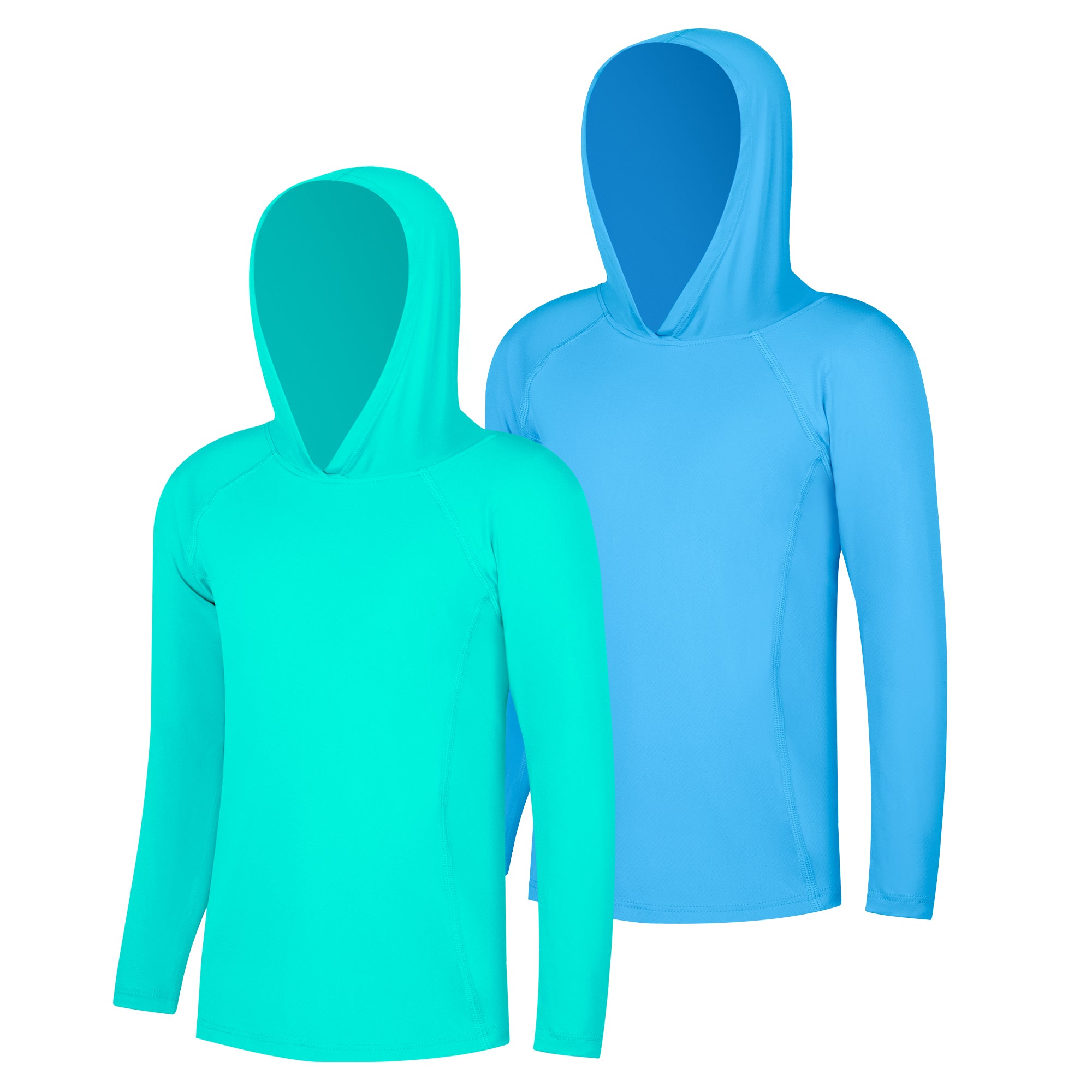 BIG ELEPHANT 2-Pack Boys' Performance Hoodies with Moisture Wicking, Mesh Ventilation & Quick-Dry Fabric, Sizes XS-XXL
