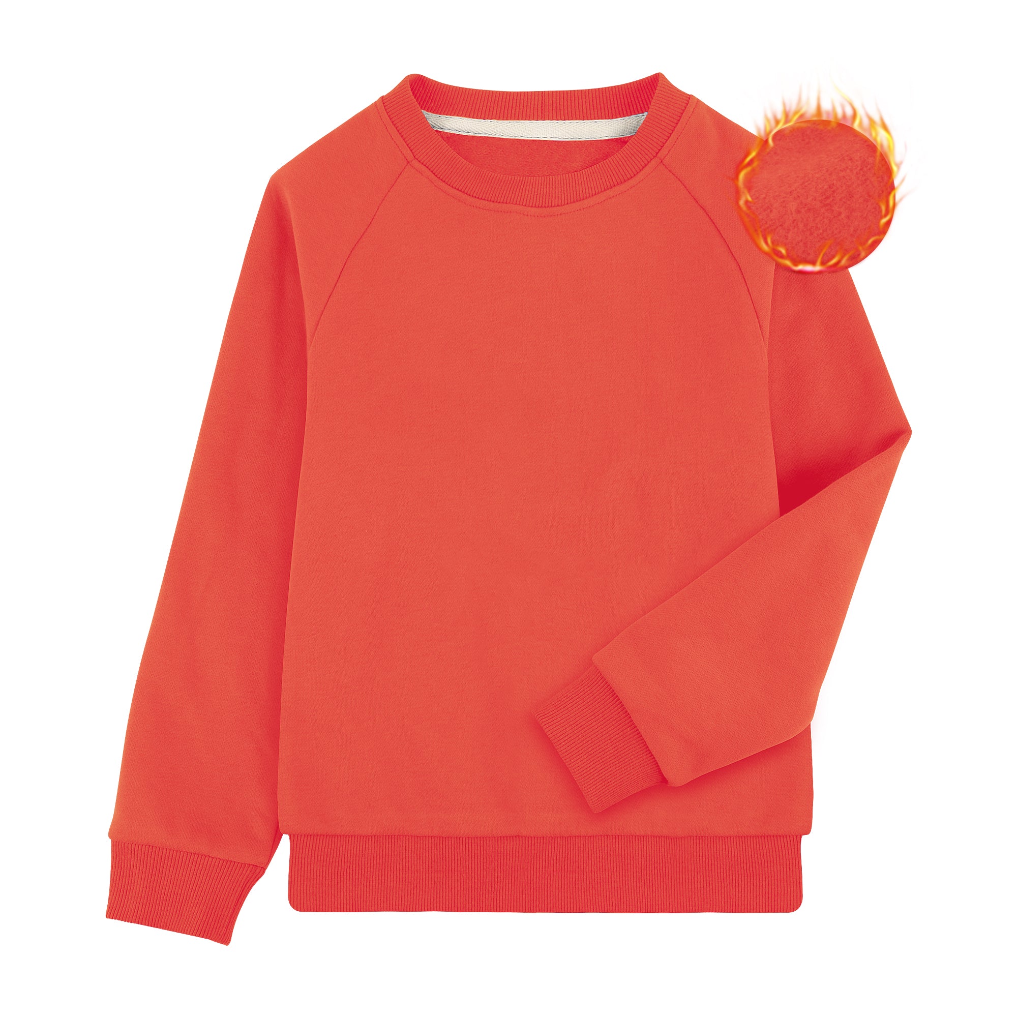 BIG ELEPHANT Boys' and Girls' Thin Fleece Crewneck Sweatshirt – Soft Warm Long Sleeve Youth Pullover