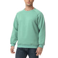 Men's 100% Cotton Crewneck Sweatshirt – Double-Layer Pullover for Comfort and Warmth, Solid Color Long Sleeve for Casual Wear