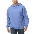 Pepypepy Men's 100% Cotton Hoodie – Double-Layer Pullover Sweatshirt in Solid Color, Long Sleeve for Year-Round Casual Wear