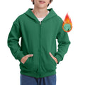 BIG ELEPHANT Boys' and Girls' Zip-Up Hoodie with Pockets, Fleece-Lined Soft Cotton Jacket for School