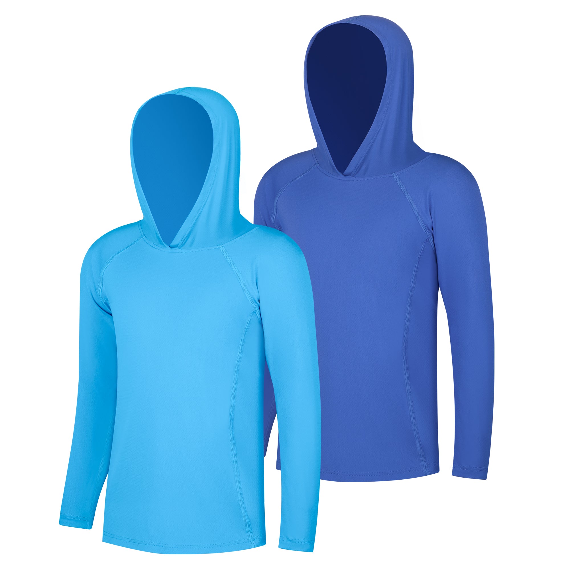 BIG ELEPHANT 2-Pack Boys' Performance Hoodies with Moisture Wicking, Mesh Ventilation & Quick-Dry Fabric, Sizes XS-XXL