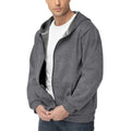 Men's Zip-Up Hoodie – 100% Cotton Fleece-Lined Sweatshirt with Pocket, Perfect for Daily Commuting and Outdoor Activities