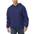 Men's 100% Cotton Hoodie – Double-Layer Pullover Sweatshirt in Solid Color, Long Sleeve for Year-Round Casual Wear