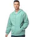 Pepypepy Men's Zip-Up Hoodie – 100% Cotton Fleece-Lined Sweatshirt with Pocket, Perfect for Daily Commuting and Outdoor Activities