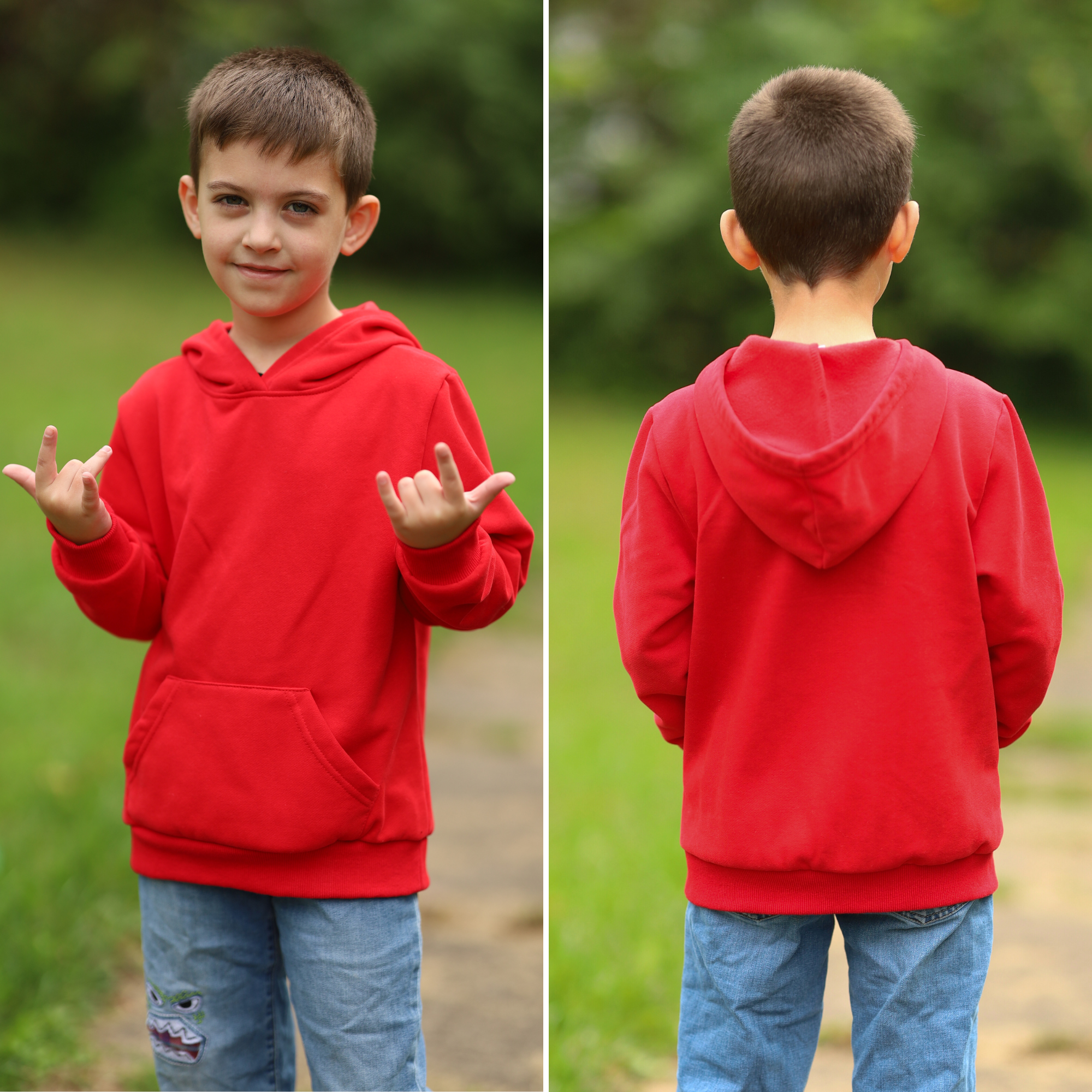 BIG ELEPHANT Boys' and Girls' Fleece Pullover Hoodie – Warm Long Sleeve Hooded Sweatshirt with Front Pocket for Kids