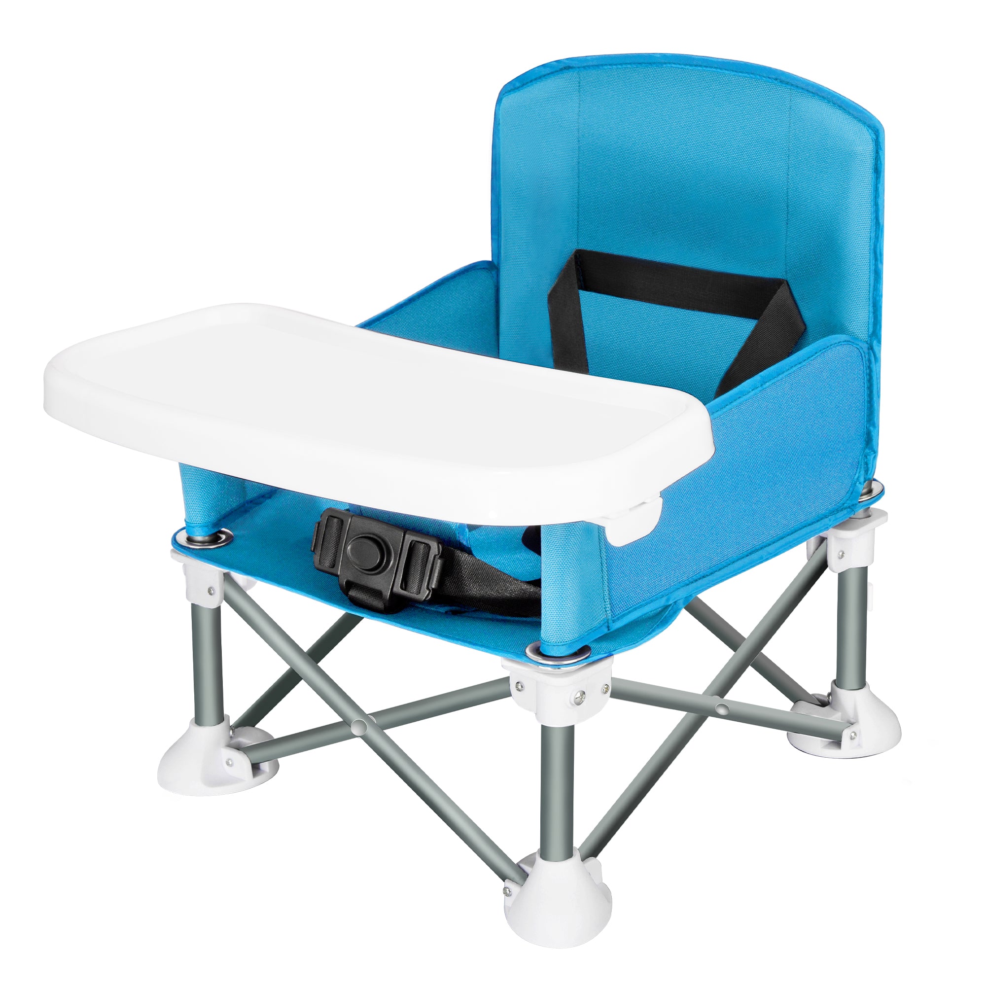 Portable Baby Travel Chair, Foldable Infant and Toddler Seat with Detachable Dining Tray, Unisex Design