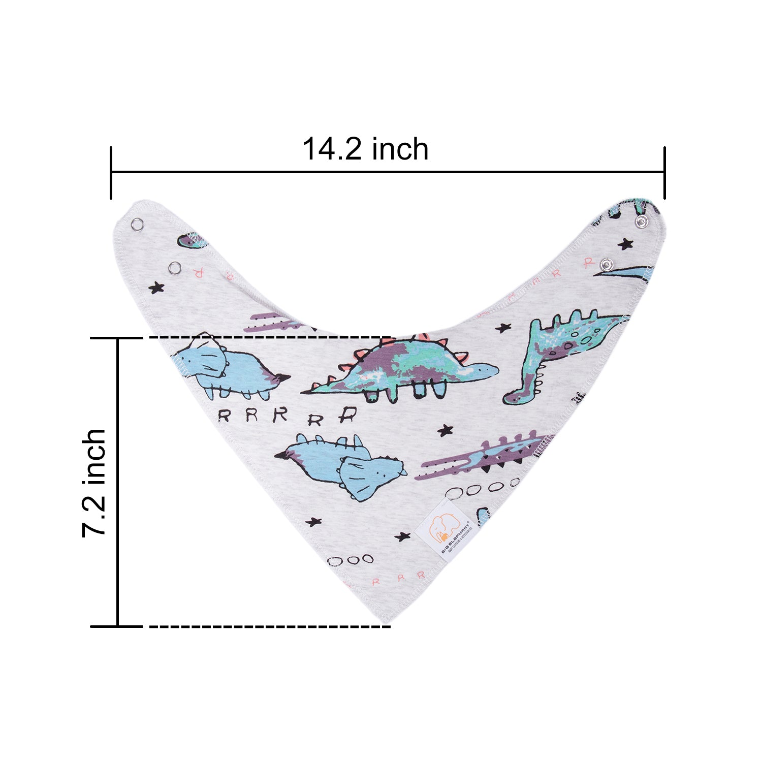 BIG ELEPHANT 6pcs/7pcs Baby Bibs – Soft Cotton Drool Bibs for Teething and Drooling Babies, Suitable for 0-36 Months