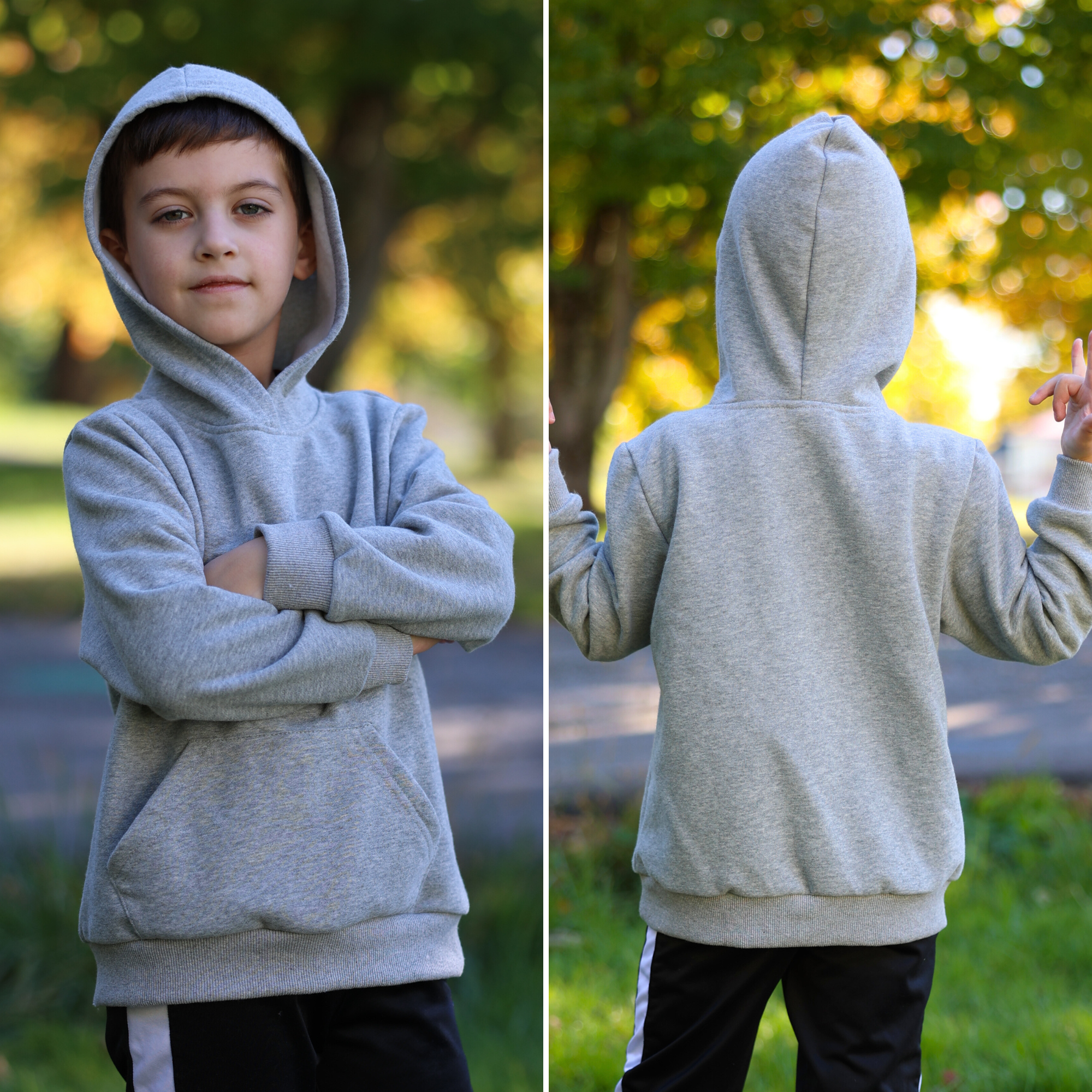 BIG ELEPHANT Boys' and Girls' Fleece Pullover Hoodie – Warm Long Sleeve Hooded Sweatshirt with Front Pocket for Kids