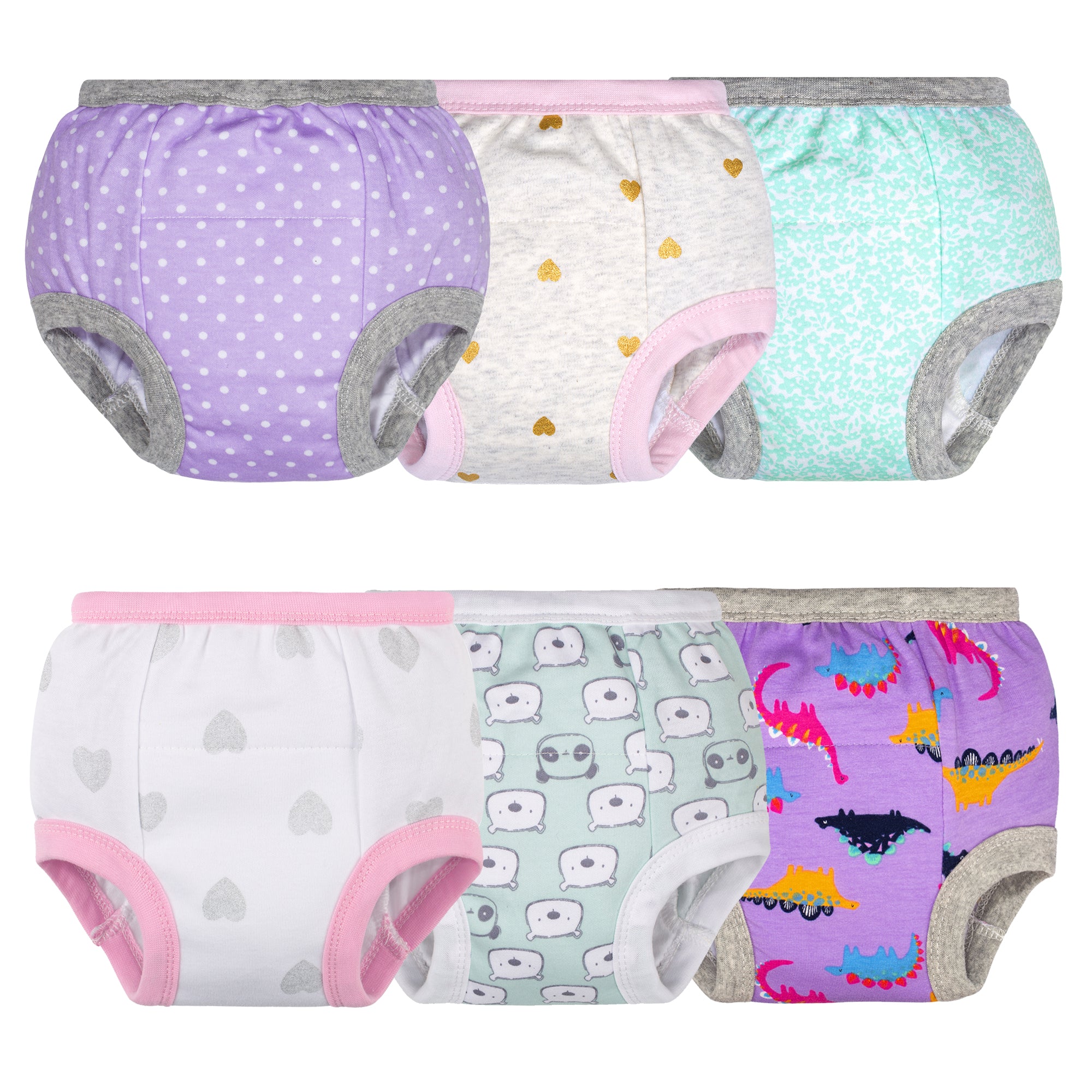 BIG ELEPHANT Training Pants for Girls 6 Packs