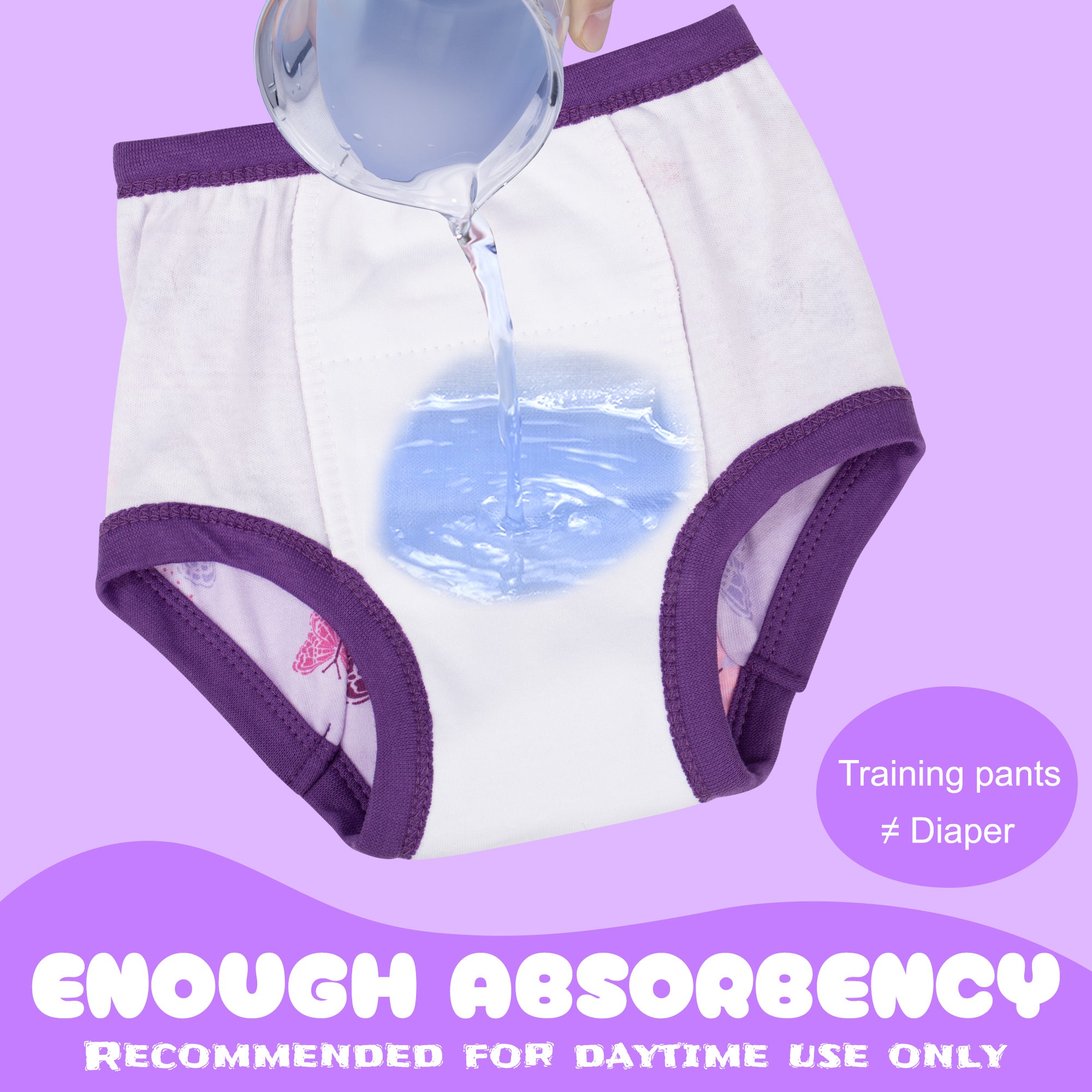 BIG ELEPHANT 10-Pack Cotton Training Pants Absorbent, Soft for Babies & Kids (12 Months - 10 Years)