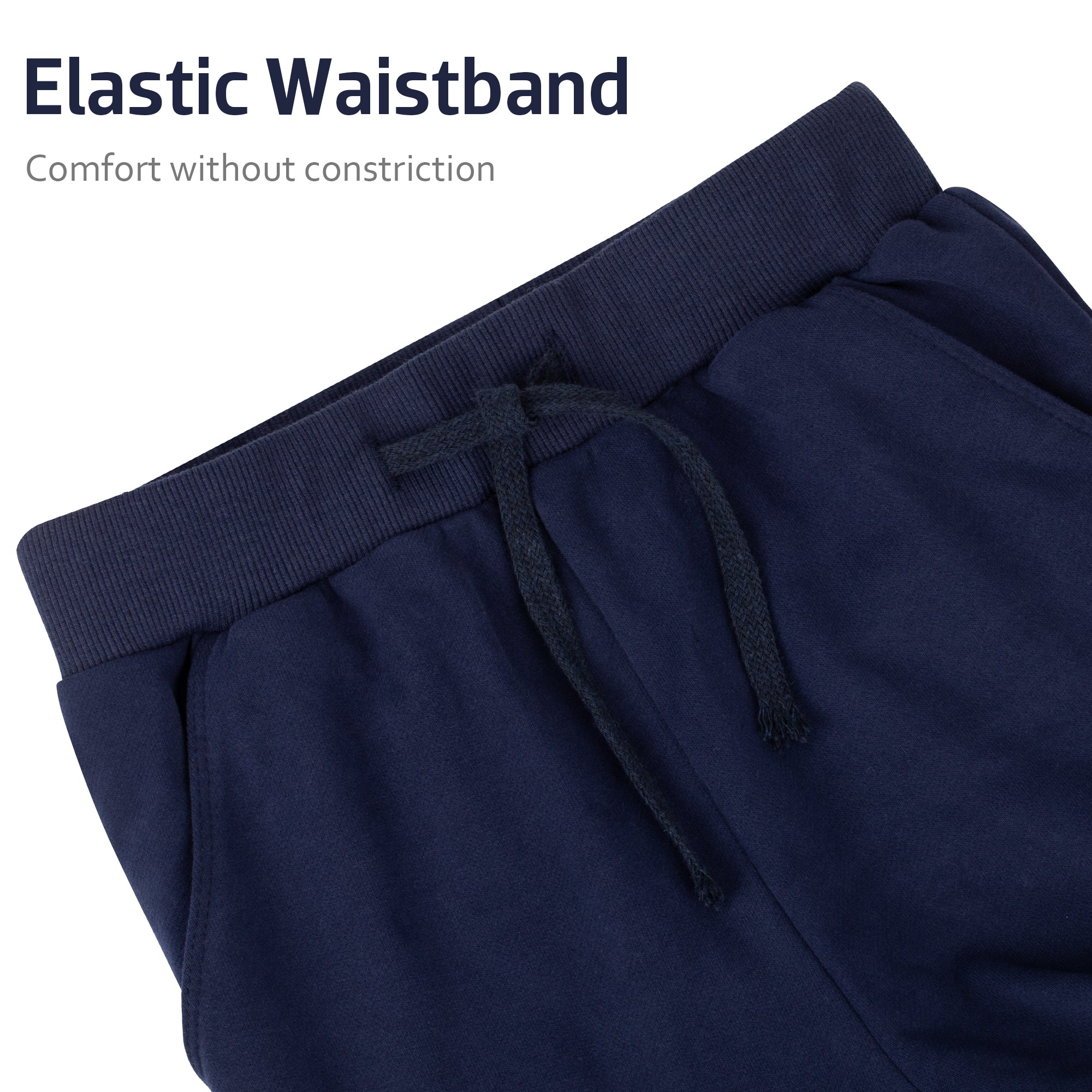 BIG ELEPHANT 3-Pack Boys Sweatpants, Youth Cotton Athletic Sweatpants with Pockets and Adjustable Drawstring