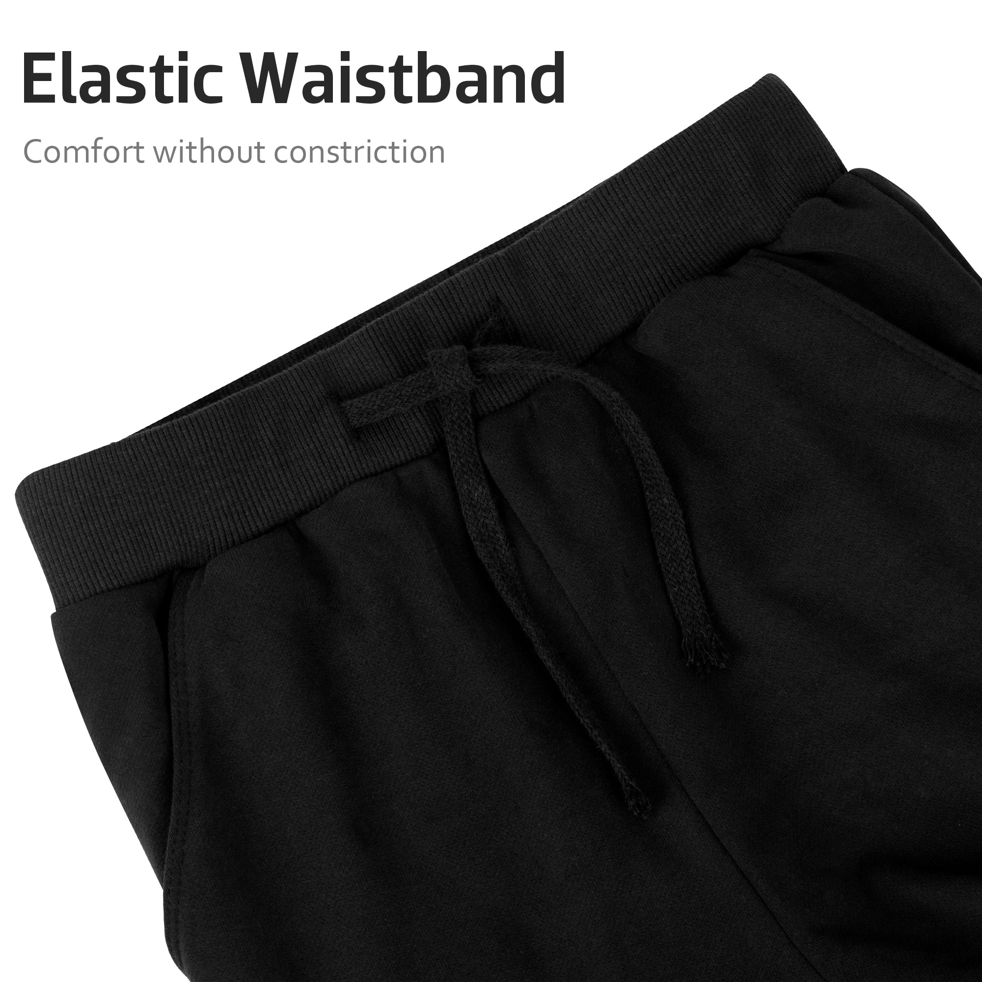BIG ELEPHANT 3-Pack Boys Sweatpants, Youth Cotton Athletic Sweatpants with Pockets and Adjustable Drawstring