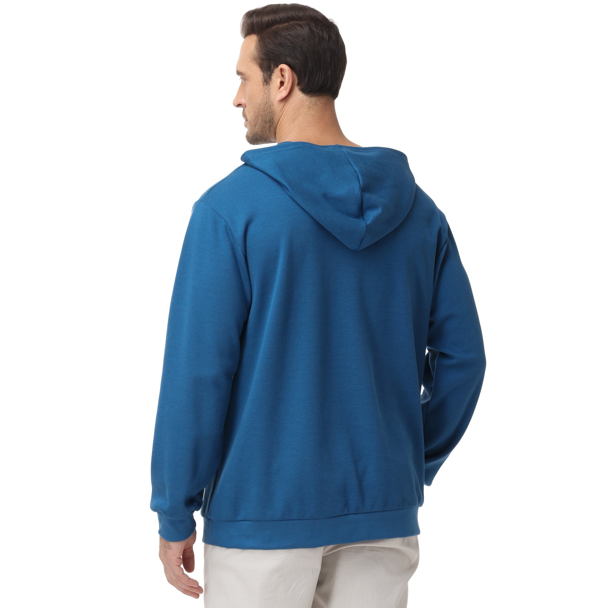 Pepypepy Men's Hooded Sweatshirt – Soft Lightweight Cotton Pullover Hoodie, Solid Color Long Sleeve for Casual Wear and Layering
