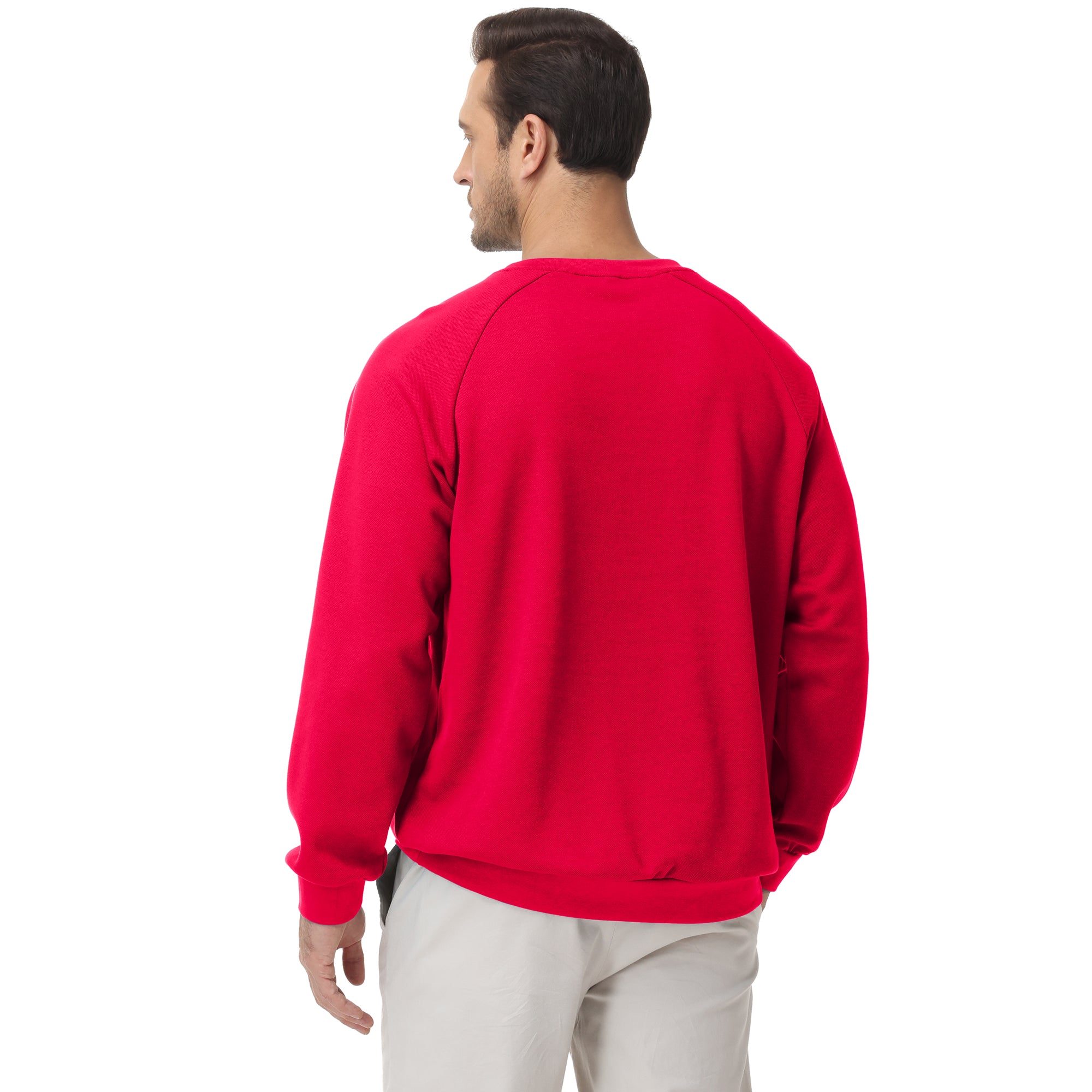 Pepypepy Men's Crewneck Sweatshirt – Soft Lightweight Cotton Pullover, Solid Color Long Sleeve for Casual Wear and Layering