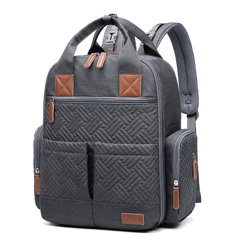 Waterproof Baby Diaper Bag Backpack, Maternity Nappy Bag with Dry & Wet Separation, 12x7x16 Inches