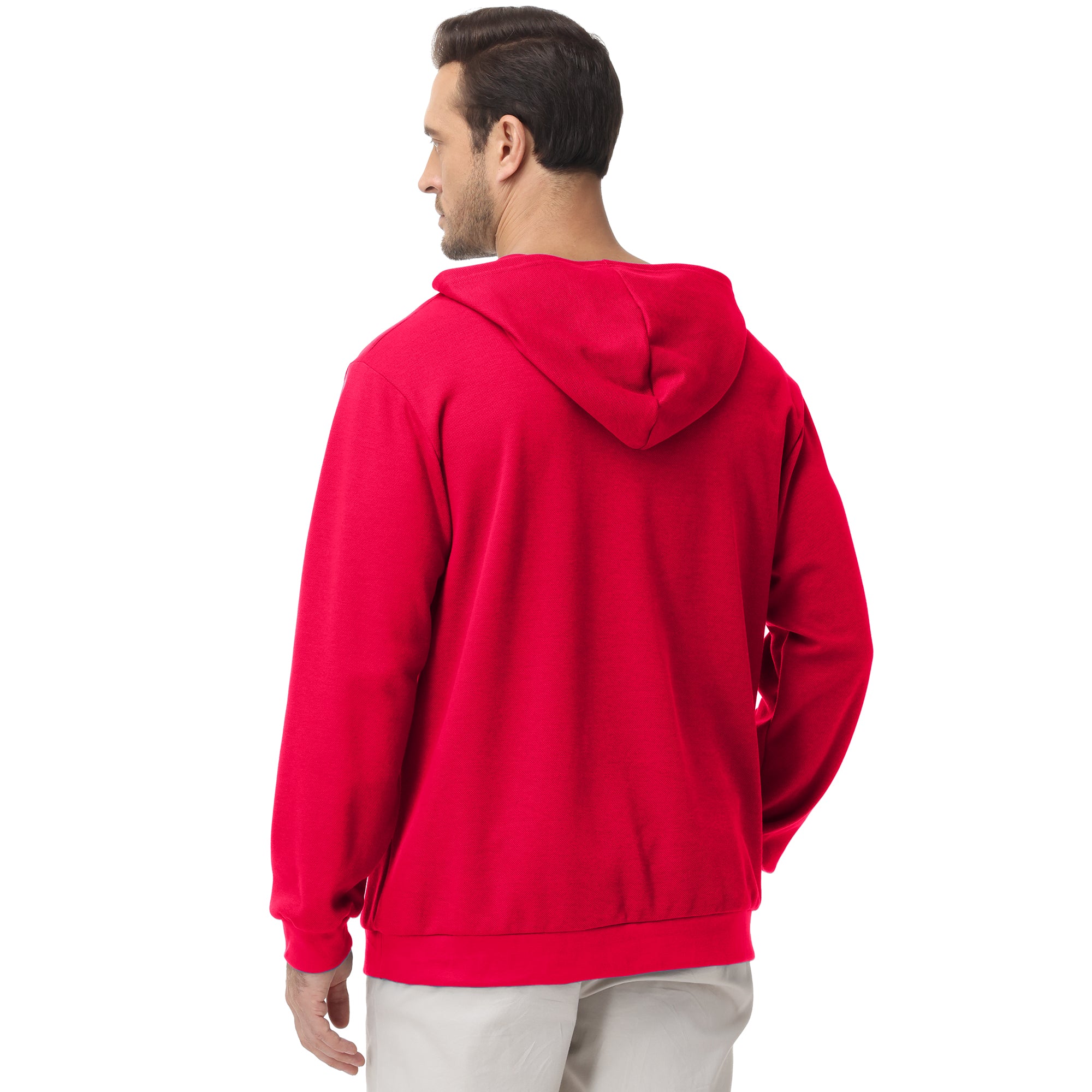 Pepypepy Men's Hooded Sweatshirt – Soft Lightweight Cotton Pullover Hoodie, Solid Color Long Sleeve for Casual Wear and Layering