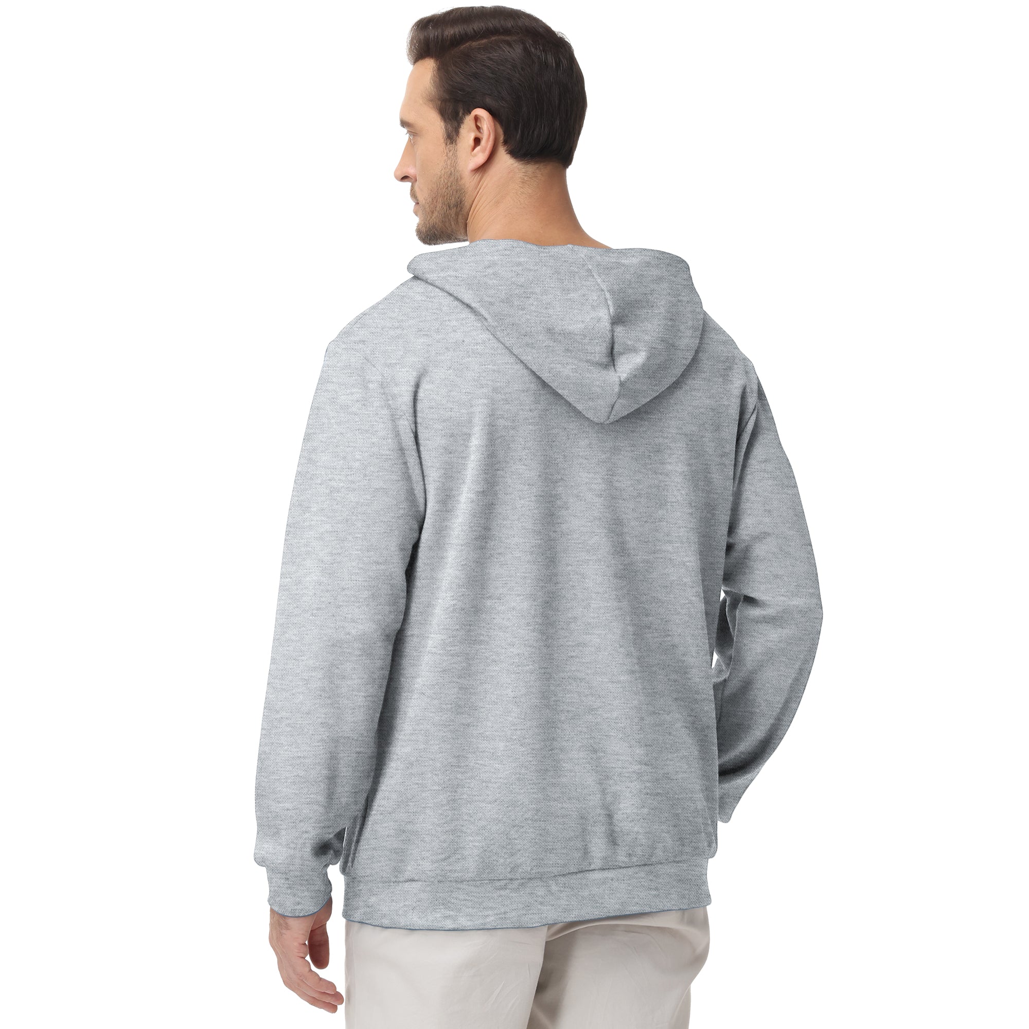 Pepypepy Men's Hooded Sweatshirt – Soft Lightweight Cotton Pullover Hoodie, Solid Color Long Sleeve for Casual Wear and Layering