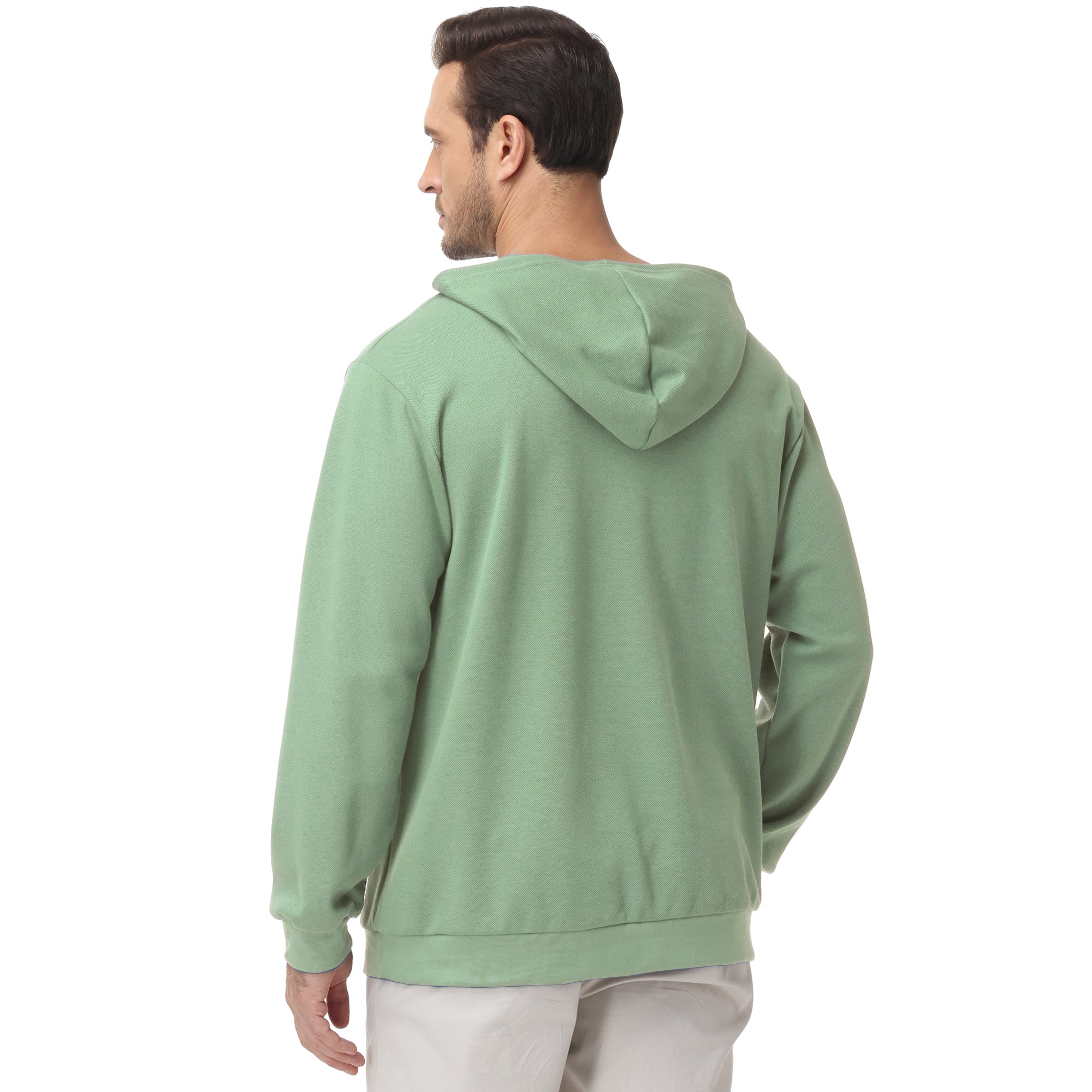 Pepypepy Men's Hooded Sweatshirt – Soft Lightweight Cotton Pullover Hoodie, Solid Color Long Sleeve for Casual Wear and Layering