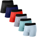 6-Pack Men's Boxer Briefs – Tag-Free, Soft, Breathable, Moisture-Wicking Underwear with No Ride-Up Design for All-Day Comfort