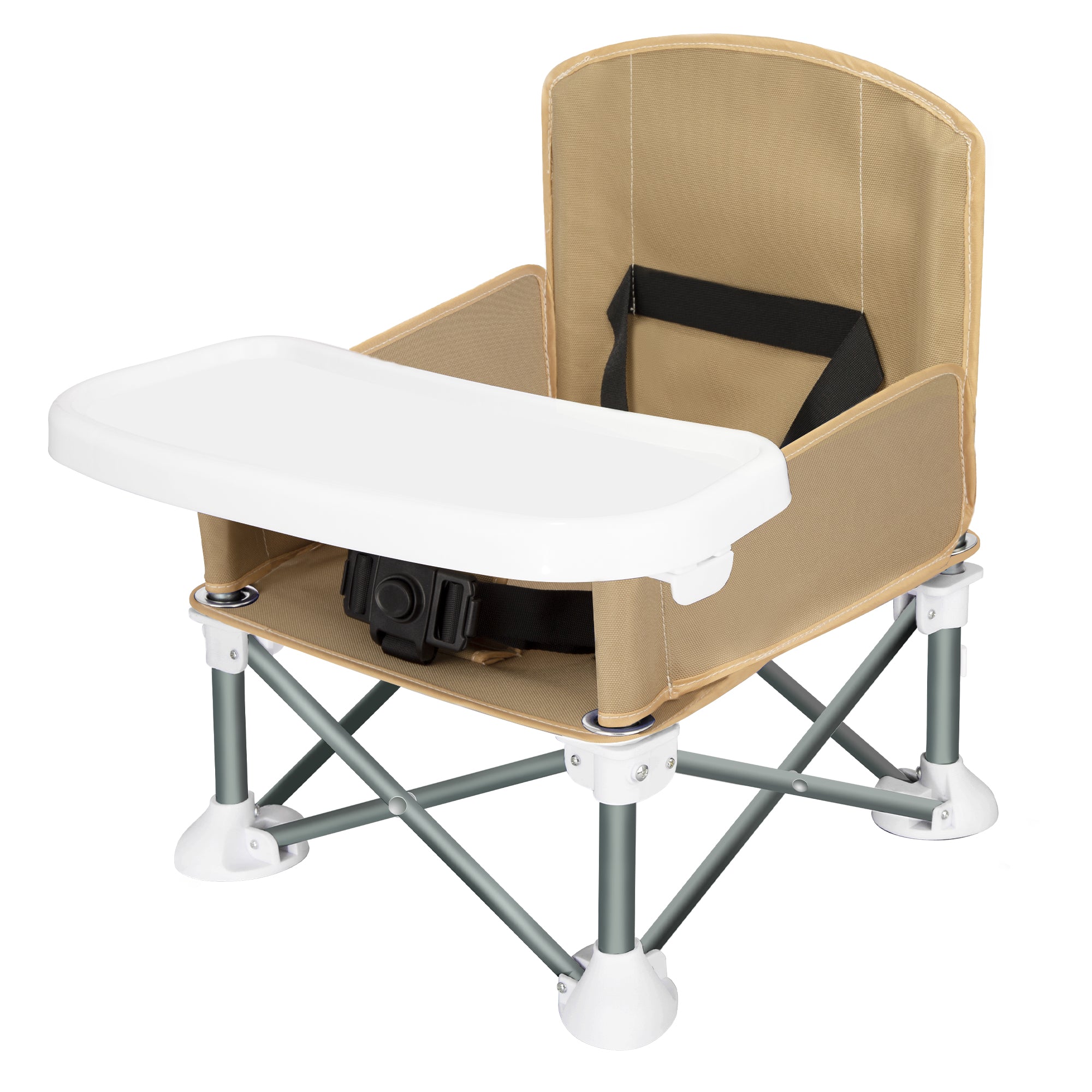 Portable Baby Travel Chair, Foldable Infant and Toddler Seat with Detachable Dining Tray, Unisex Design