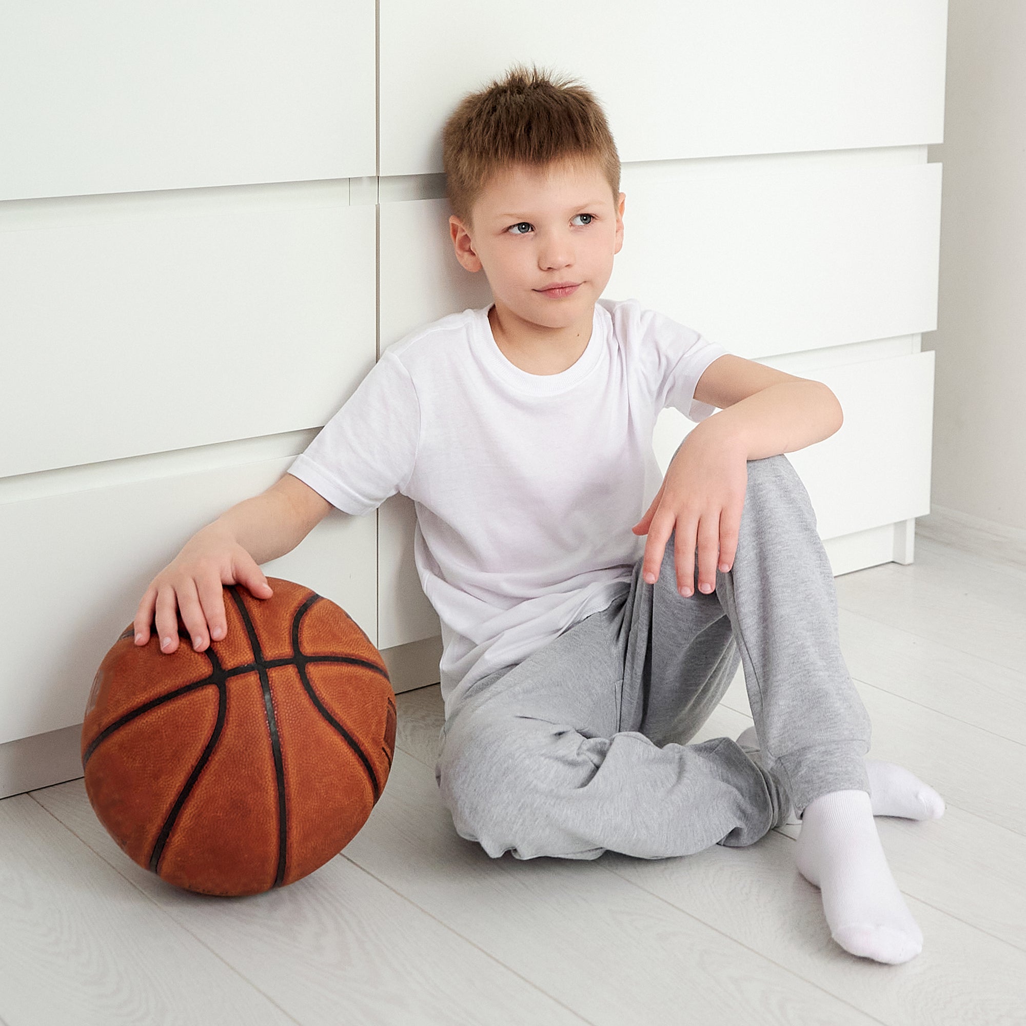BIG ELEPHANT 3-Pack Boys Sweatpants, Youth Cotton Athletic Sweatpants with Pockets and Adjustable Drawstring