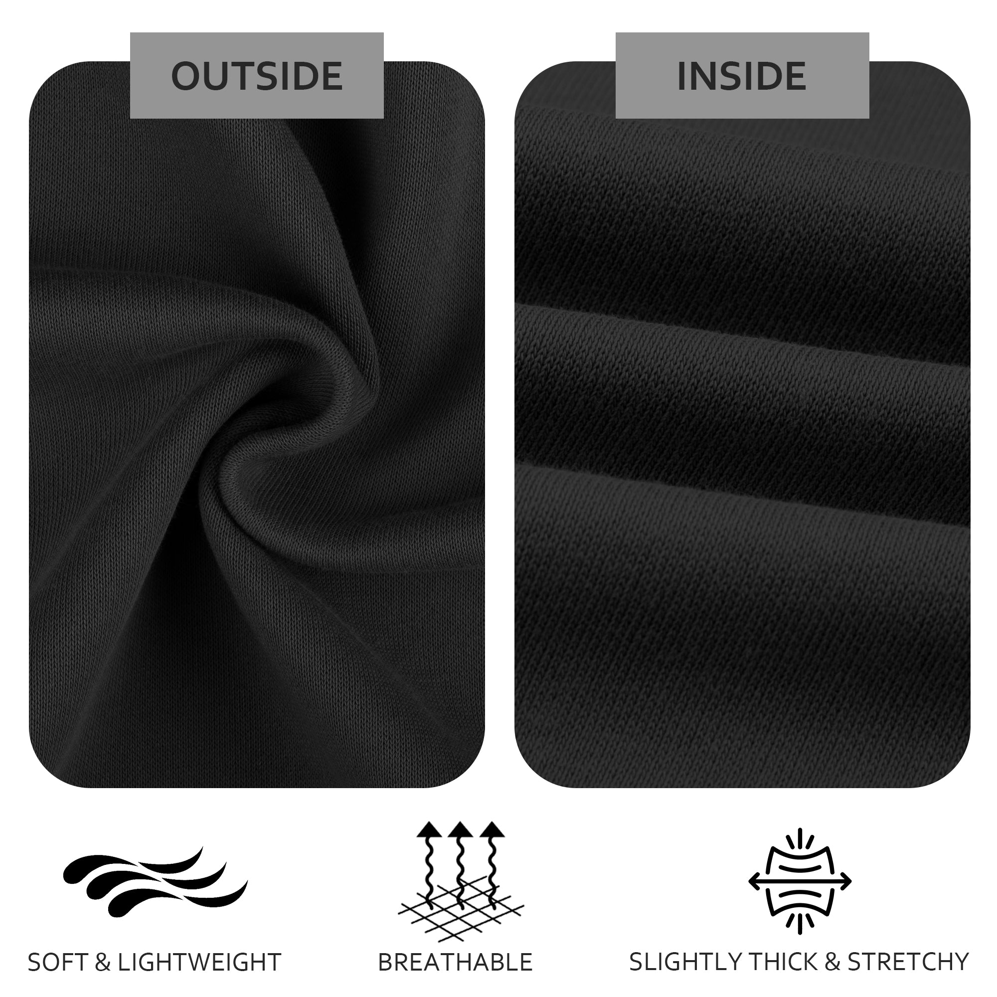 Men's 100% Cotton Crewneck Sweatshirt – Double-Layer Pullover for Comfort and Warmth, Solid Color Long Sleeve for Casual Wear