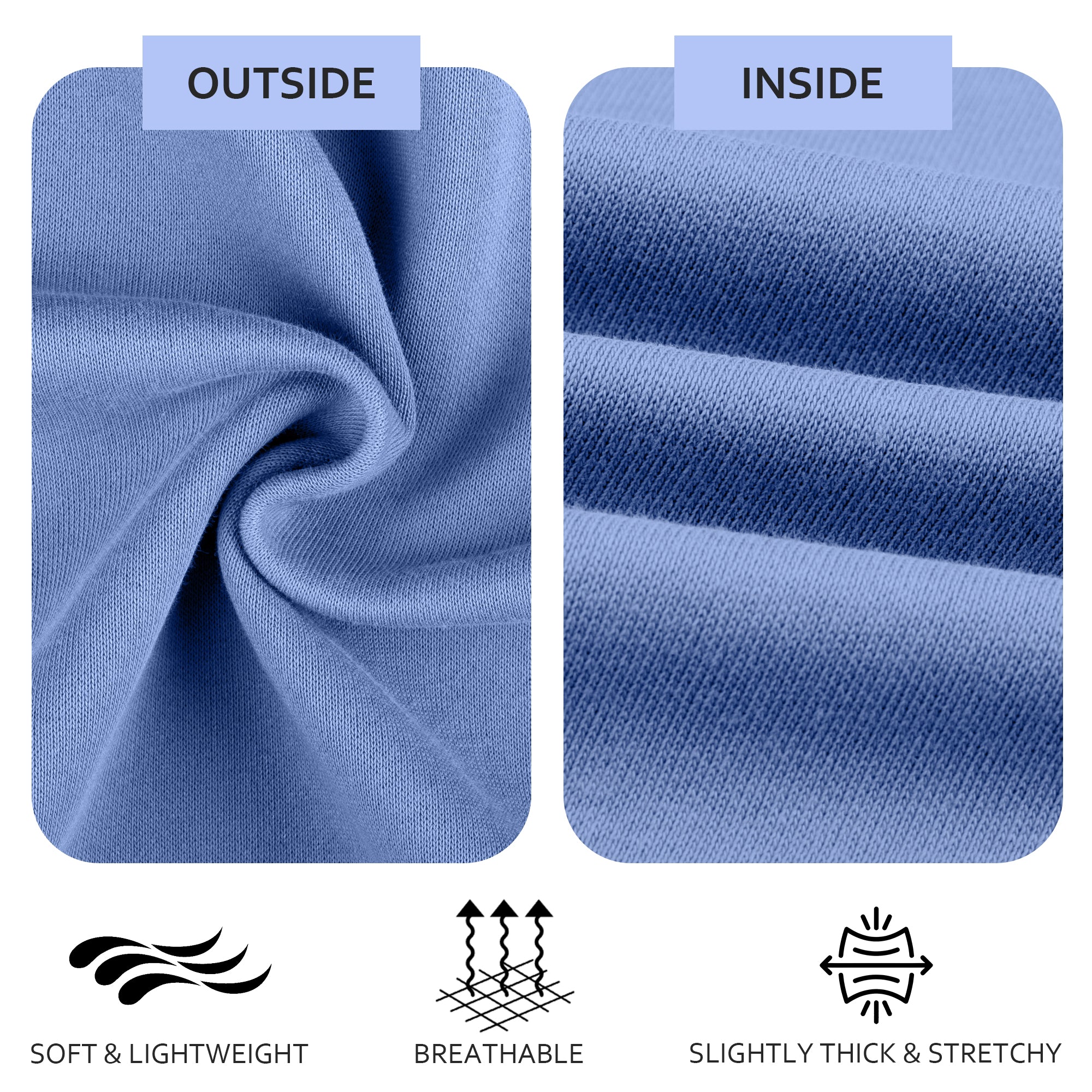 Men's 100% Cotton Hoodie – Double-Layer Pullover Sweatshirt in Solid Color, Long Sleeve for Year-Round Casual Wear