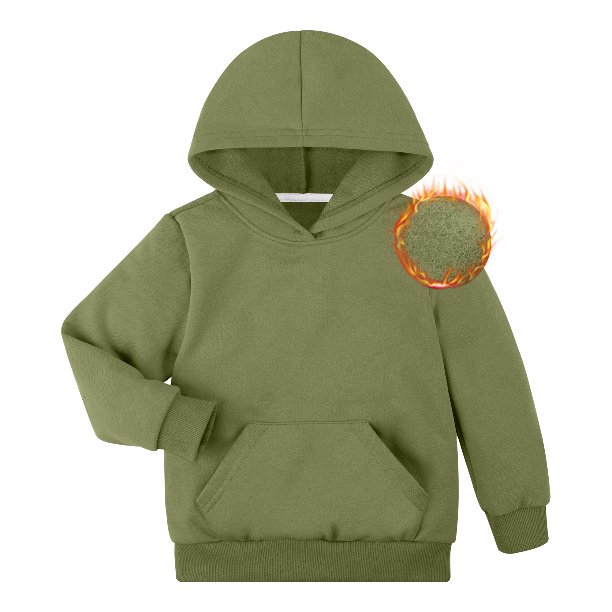 BIG ELEPHANT Boys' and Girls' Fleece Pullover Hoodie – Warm Long Sleeve Hooded Sweatshirt with Front Pocket for Kids