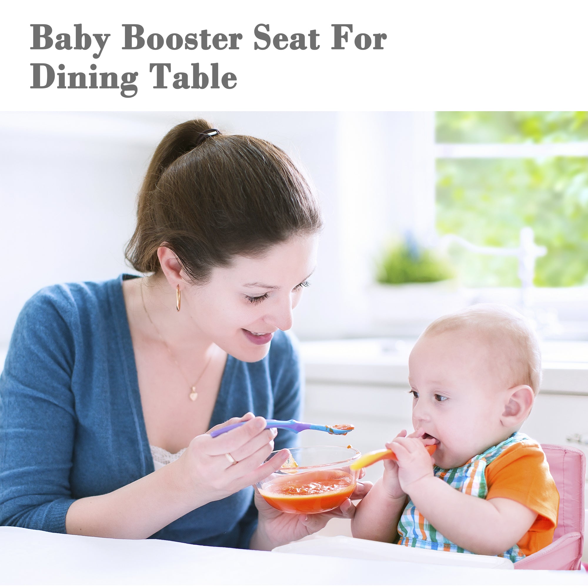 Portable Baby Travel Chair, Foldable Infant and Toddler Seat with Detachable Dining Tray, Unisex Design