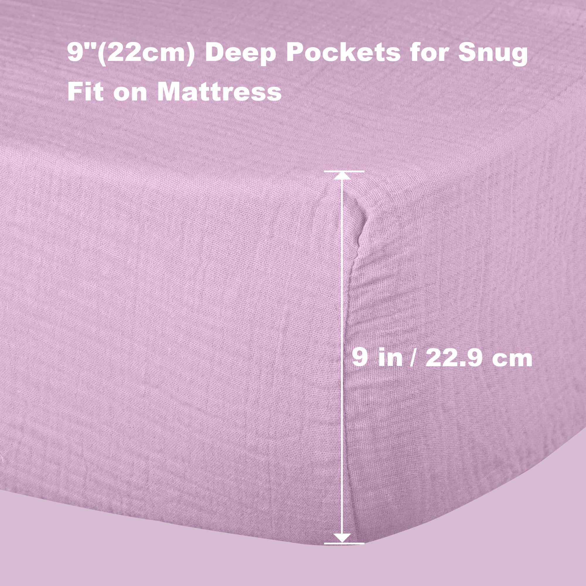 Baby Crib Sheets for Boys Girls, Fitted Elastic Mattress Cover, Army Green, Lavender, Light Blue, Pink