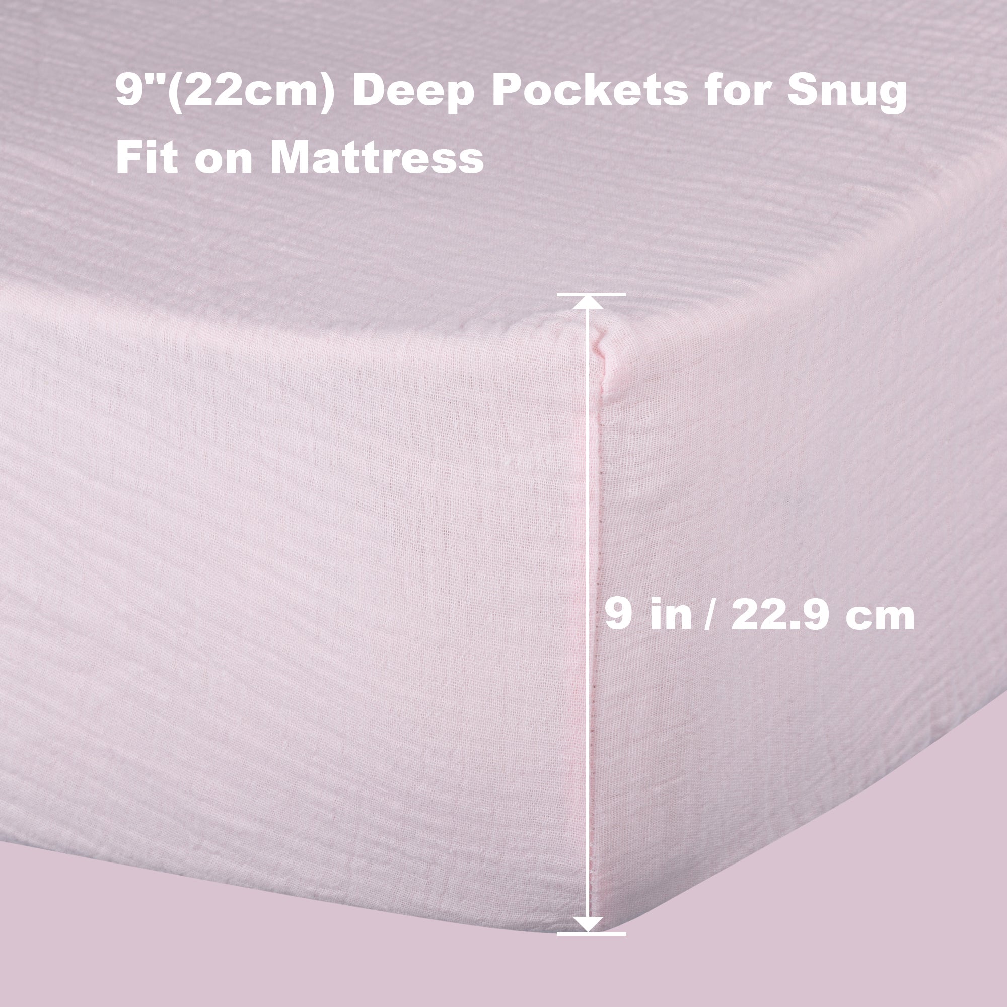 Baby Crib Sheets for Boys Girls, Fitted Elastic Mattress Cover, Army Green, Lavender, Light Blue, Pink