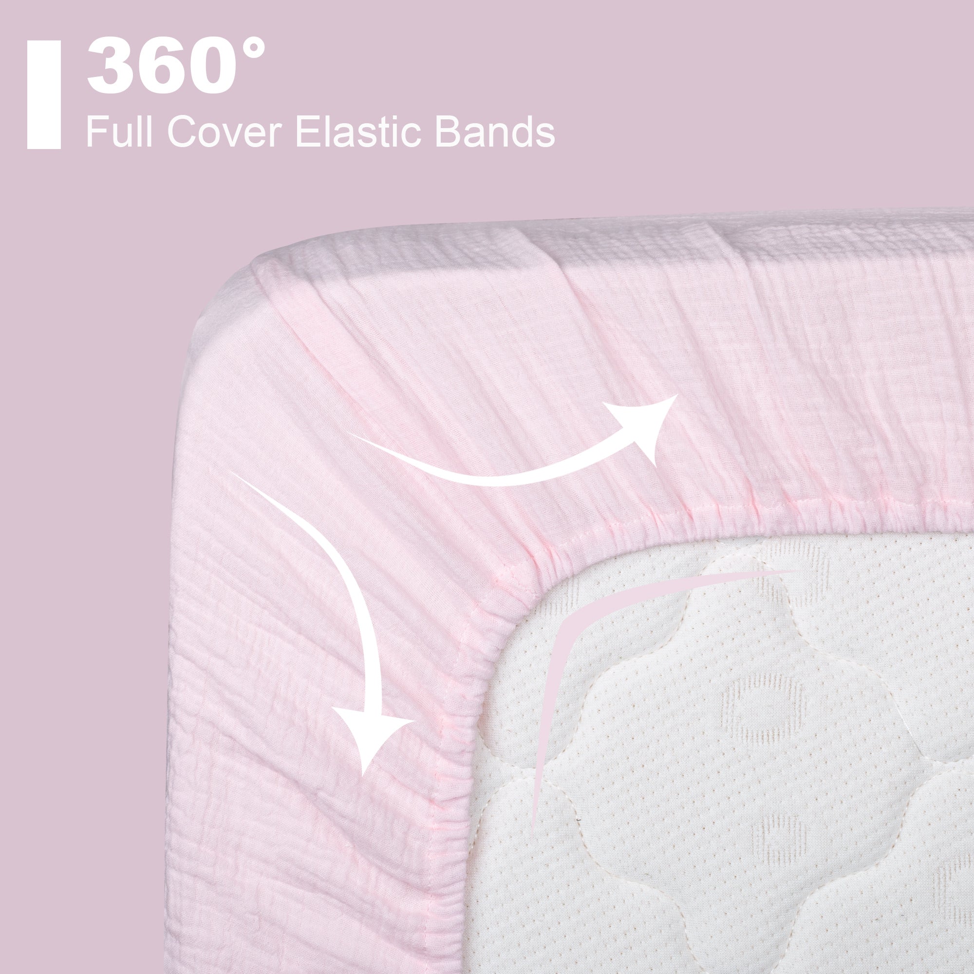 Baby Crib Sheets for Boys Girls, Fitted Elastic Mattress Cover, Army Green, Lavender, Light Blue, Pink