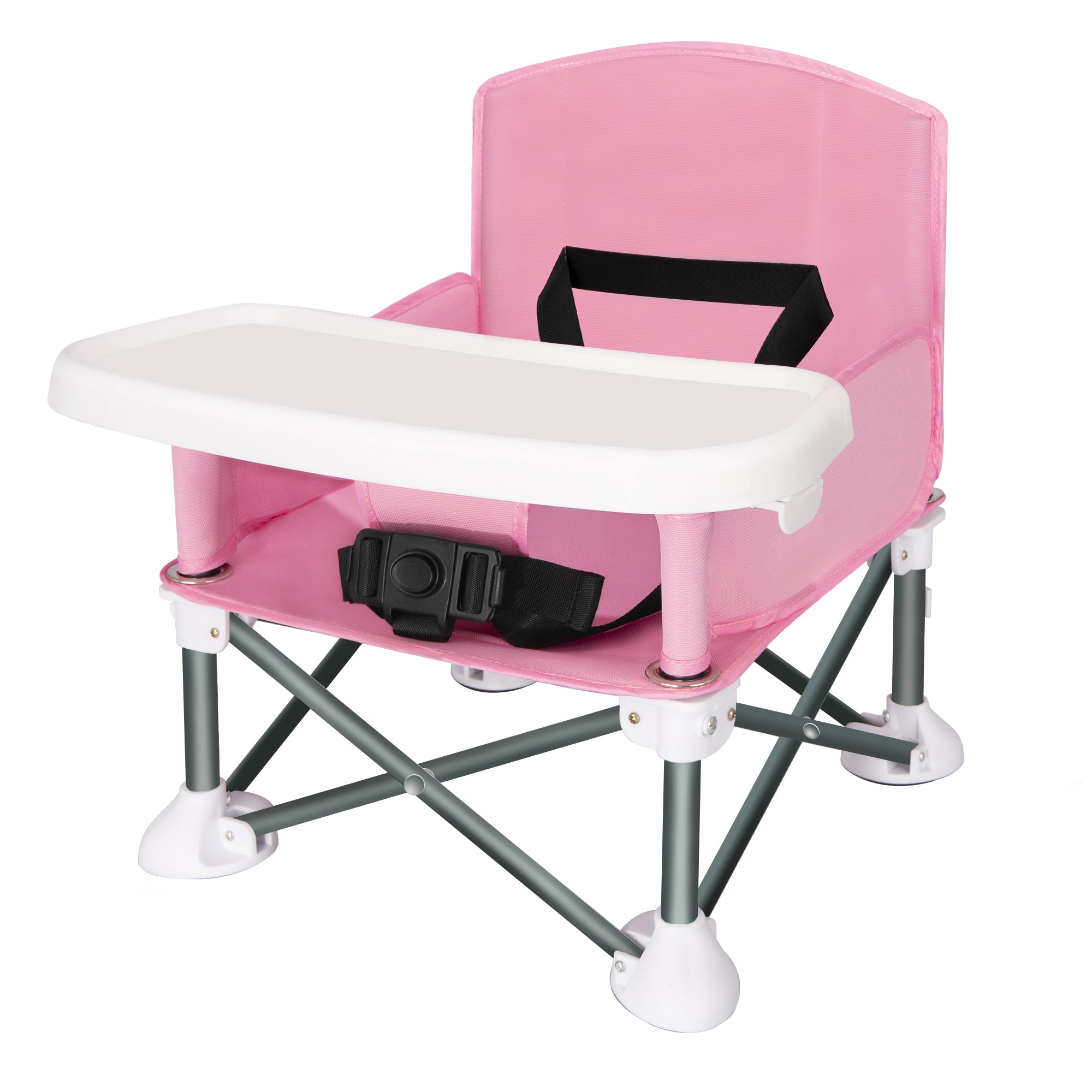 Portable Baby Travel Chair, Foldable Infant and Toddler Seat with Detachable Dining Tray, Unisex Design