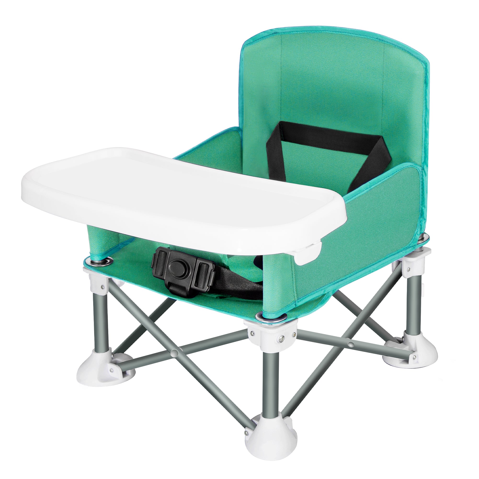 Portable Baby Travel Chair, Foldable Infant and Toddler Seat with Detachable Dining Tray, Unisex Design
