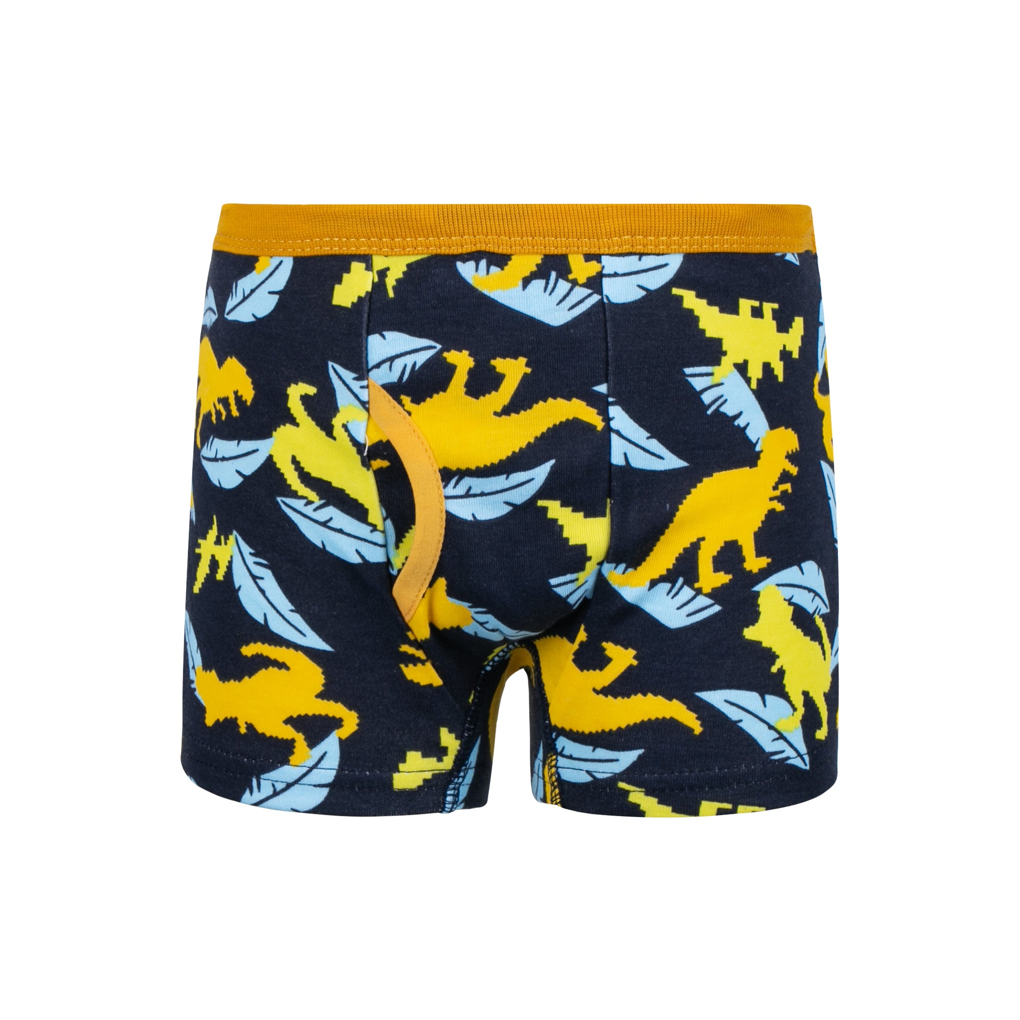 BIG ELEPHANT 10-Pack Boys' Cotton Boxer Briefs – Soft, Breathable Toddler Underwear with Fun Dinosaur Prints, Size 3T-10Y