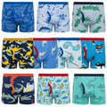 BIG ELEPHANT 10-Pack Boys' Cotton Boxer Briefs – Soft, Breathable Toddler Underwear with Fun Dinosaur Prints, Size 3T-10Y